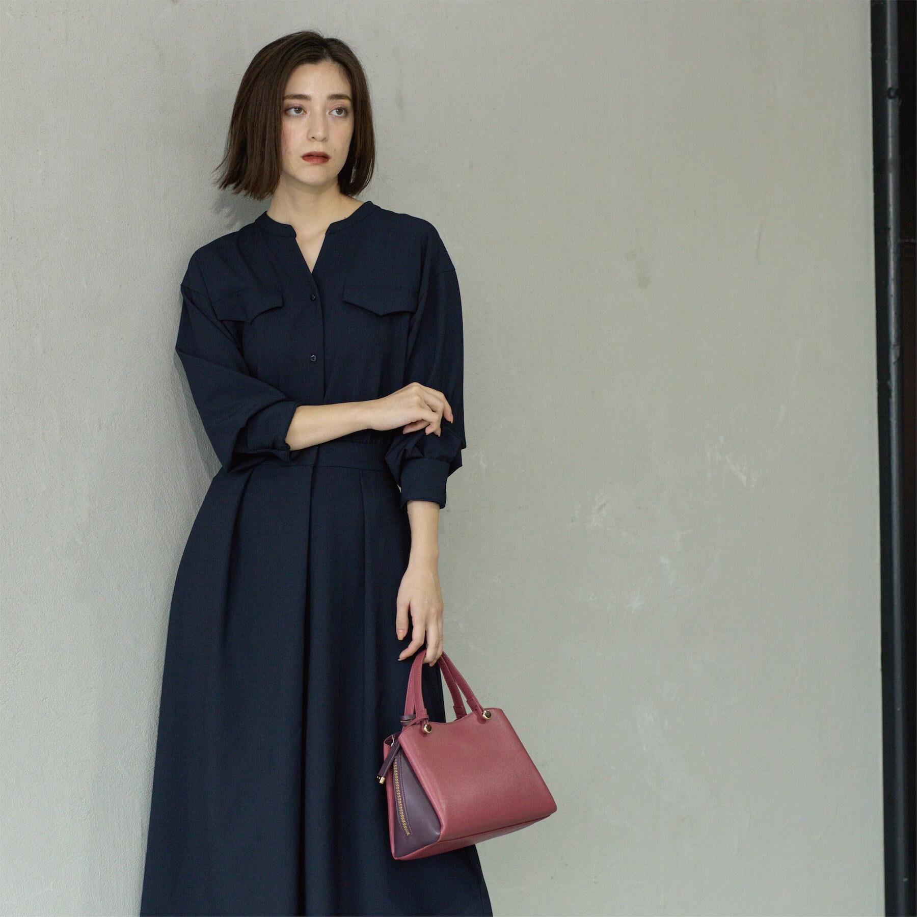 OPAQUE.CLIP「ウールライクフィット＆フレアワンピース【洗濯機OK】」|ワンピース|