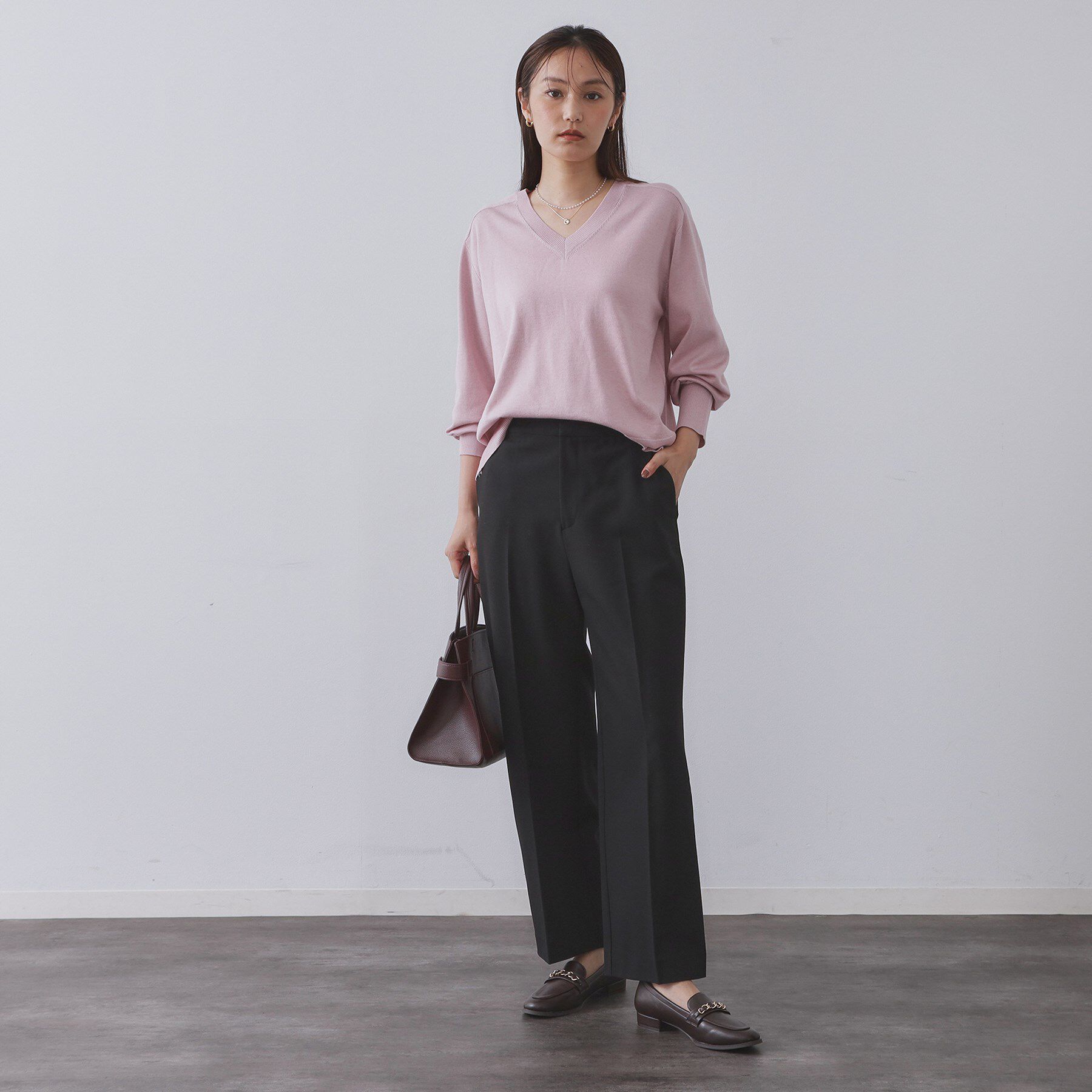 OPAQUE.CLIP「ウォームタッチ ワイドパンツ【洗濯機洗OK/ストレッチ】≪SS～LL≫」|その他|