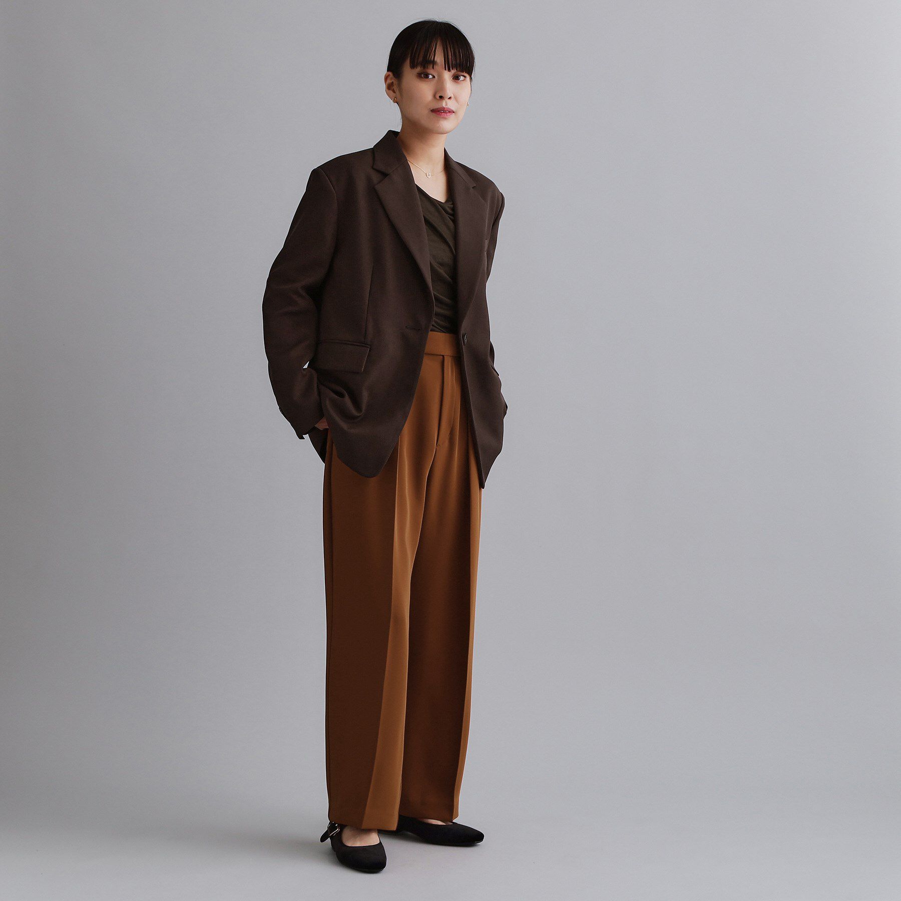 OPAQUE.CLIP「【es】ビッグテーラードジャケット【UVケア/洗濯機OK】」|テーラードジャケット|