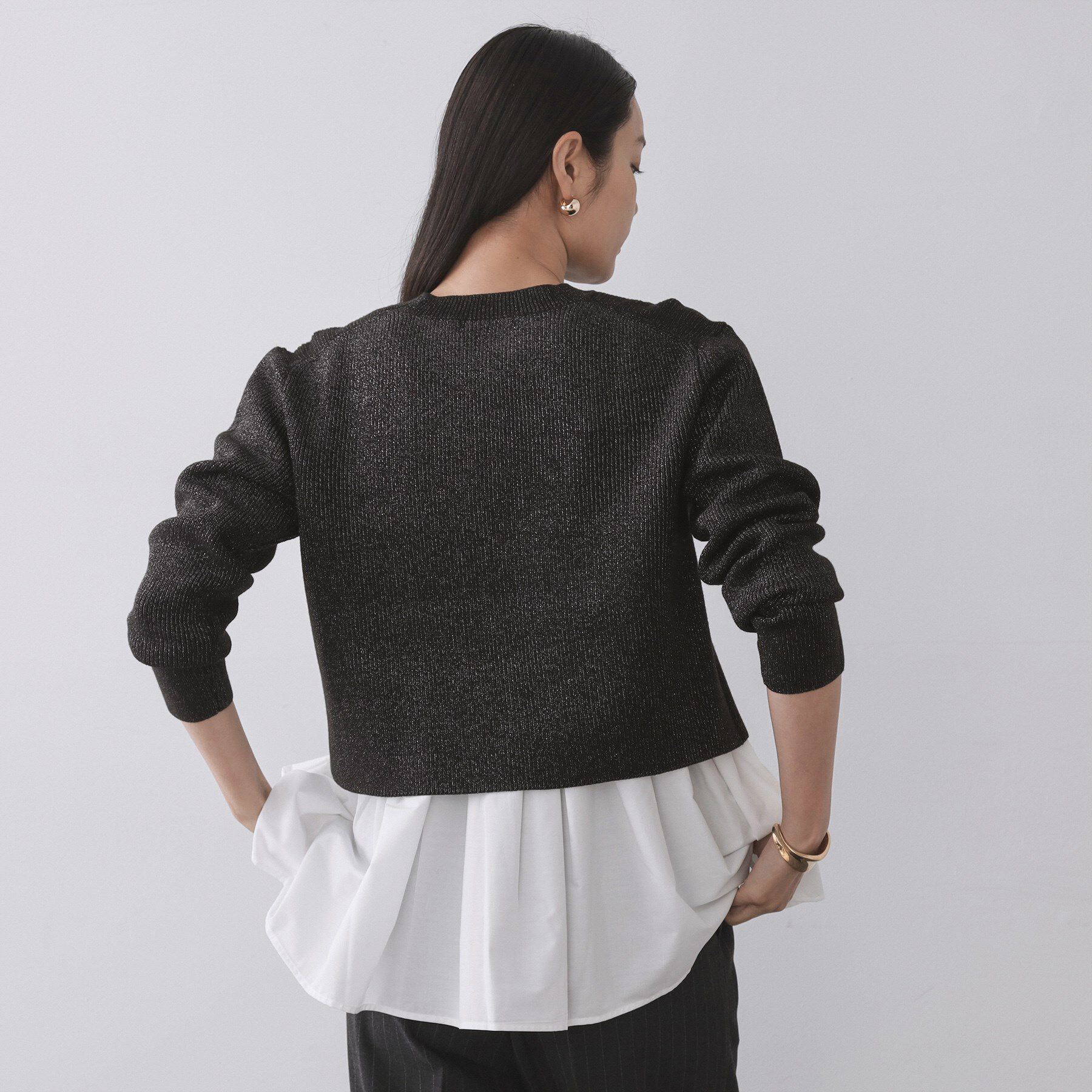 OPAQUE.CLIP「《ツインセット》ショートラメニット&times;フレアタンクトップ【洗濯機OK】」|その他|