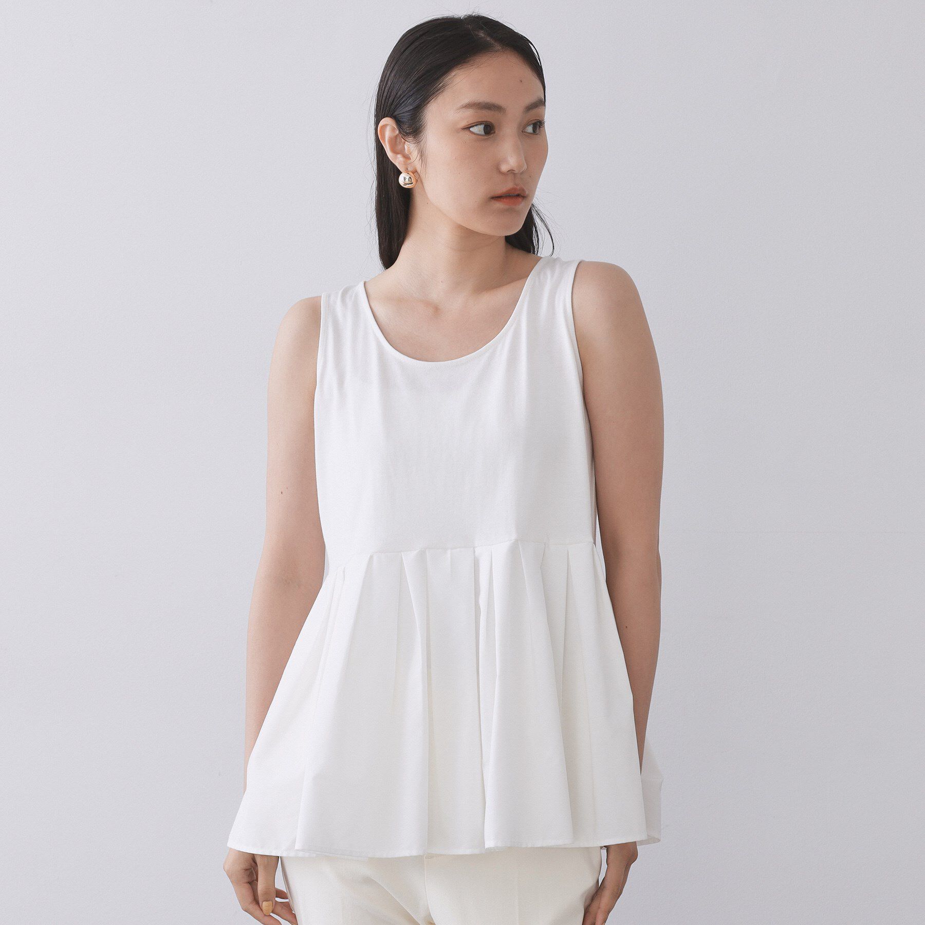 OPAQUE.CLIP「《ツインセット》ショートラメニット&times;フレアタンクトップ【洗濯機OK】」|その他|