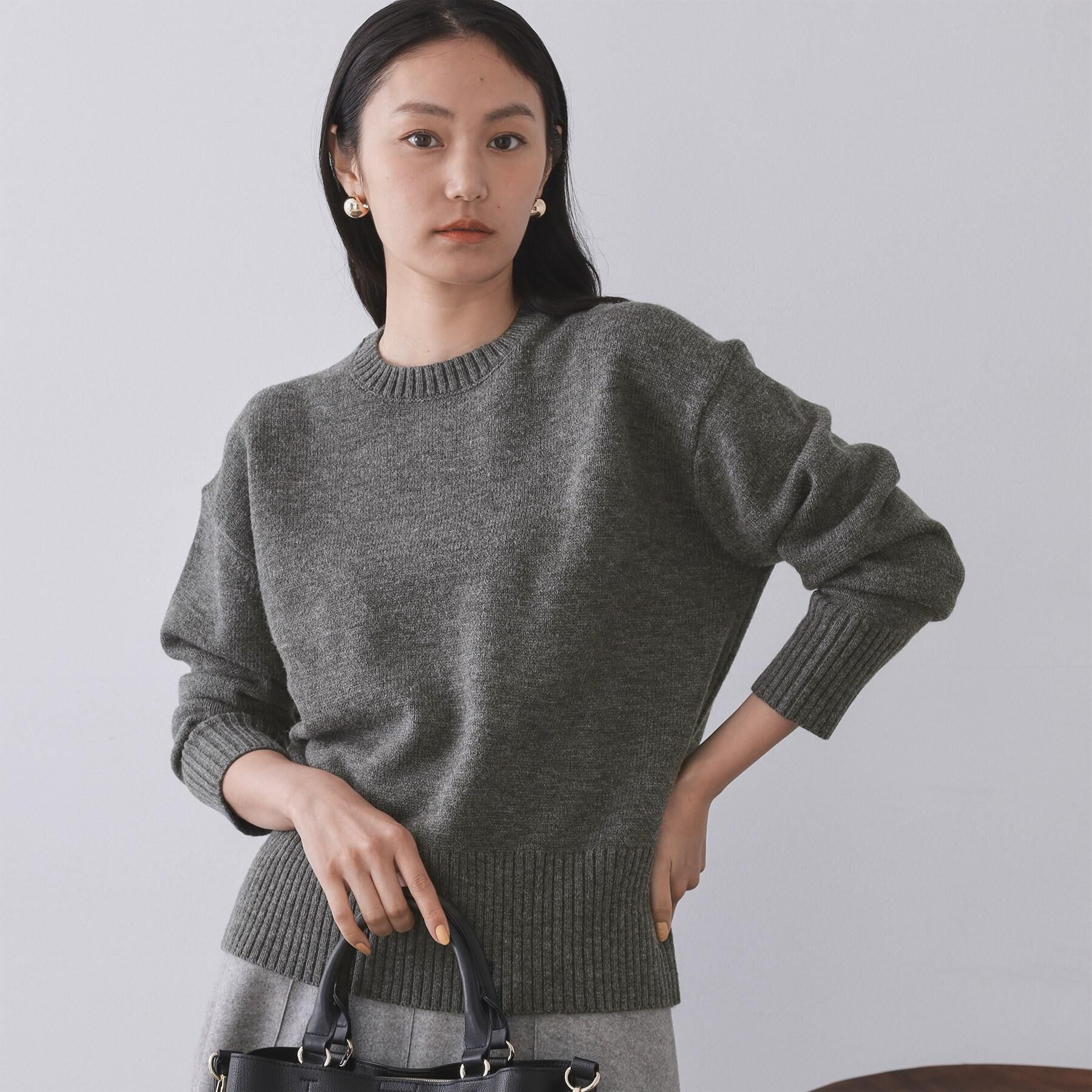 OPAQUE.CLIP「バックボタンリラクシーニット【洗濯機OK】」|ニット・セーター|