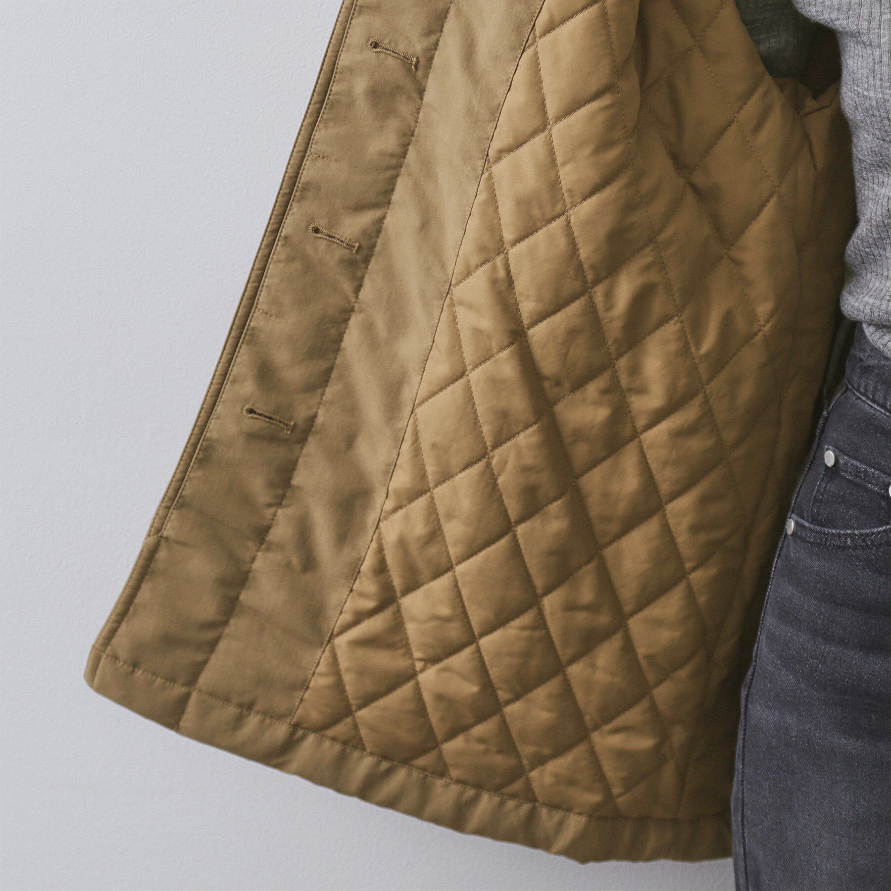 OPAQUE.CLIP「《CLASSY掲載》ステンカラー中綿コート【洗濯機OK】」|ステンカラーコート|