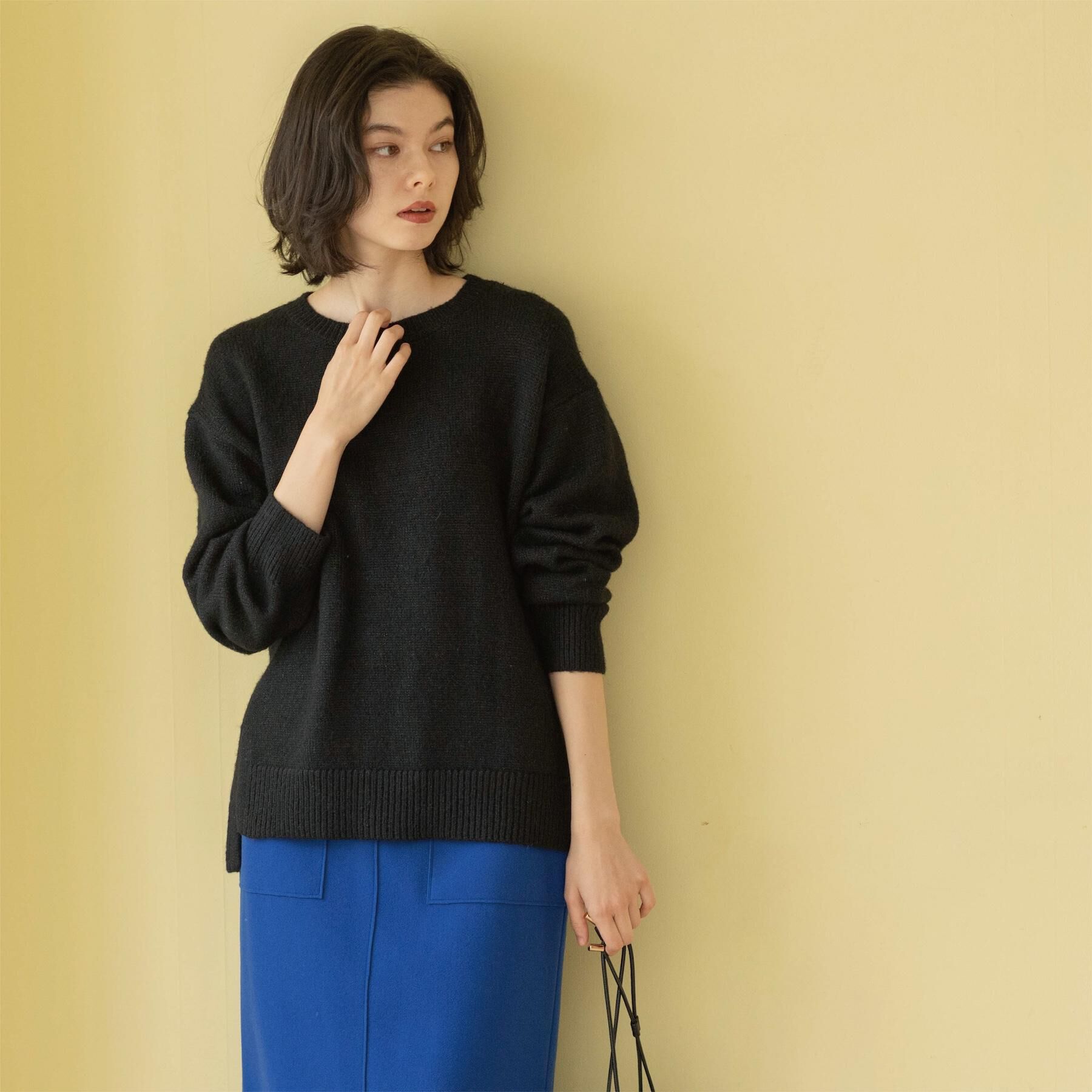 OPAQUE.CLIP「リラクシークルーネックニット【洗濯機OK】」|ニット・セーター|