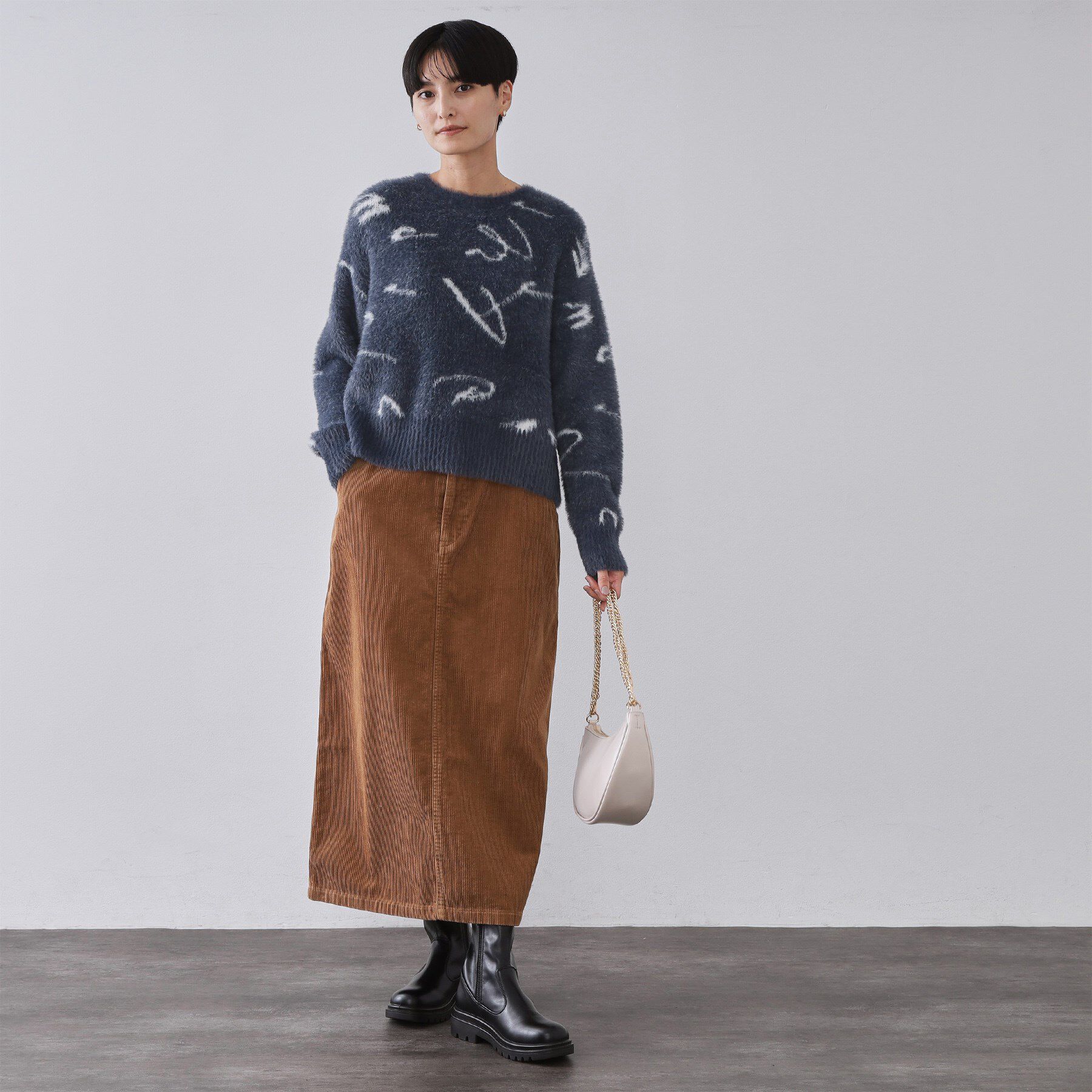 OPAQUE.CLIP「アート柄シャギーニット【洗濯機OK】」|ニット・セーター|