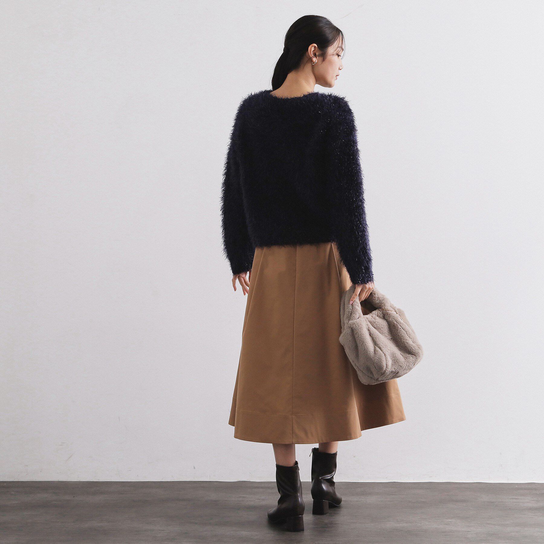 OPAQUE.CLIP「タフタフレアスカート【洗濯機OK】」|スカート|