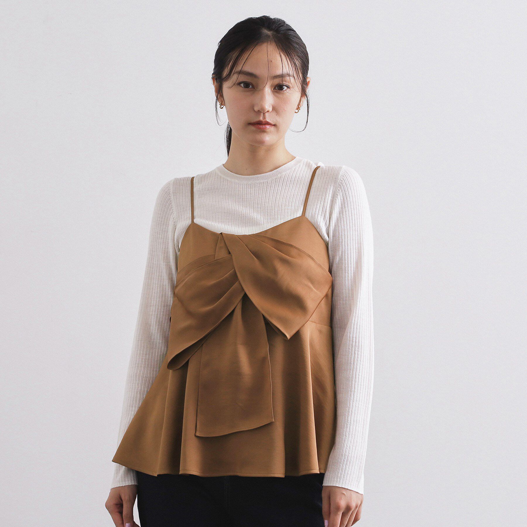 OPAQUE.CLIP「サテンキャミブラウス【洗濯機OK】」|シャツ・ブラウス|