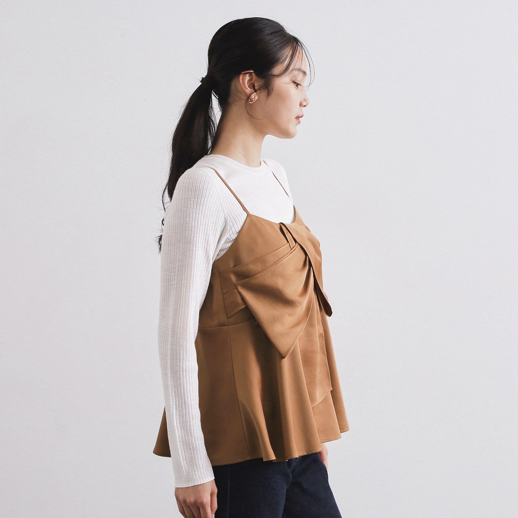 OPAQUE.CLIP「サテンキャミブラウス【洗濯機OK】」|シャツ・ブラウス|