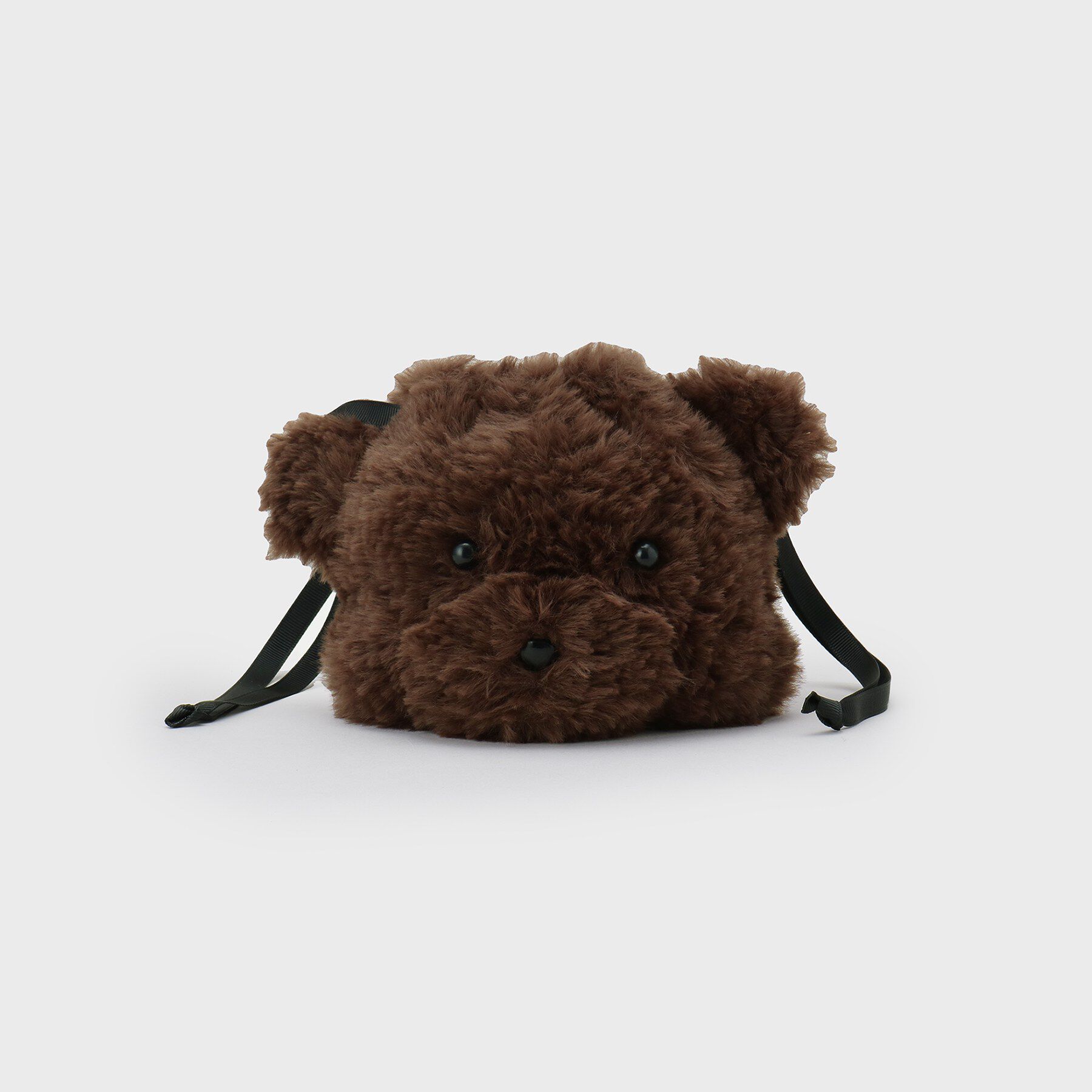 OPAQUE.CLIP「ふわふわアニマル巾着ポーチ」|ポーチ|ブラウン(044)