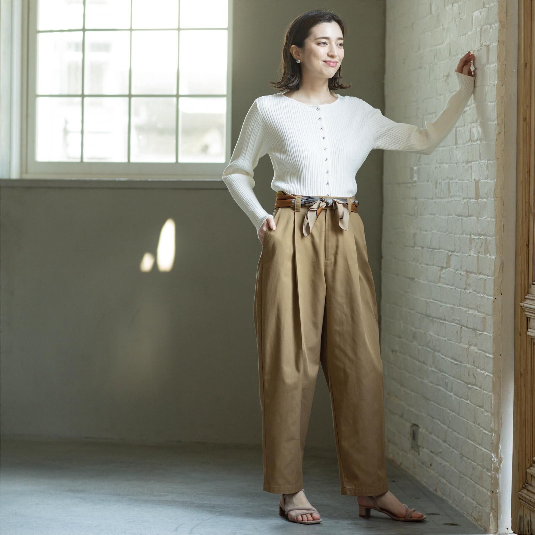 OPAQUE.CLIP「バレルレッグチノパンツ【洗濯機OK】」|その他|