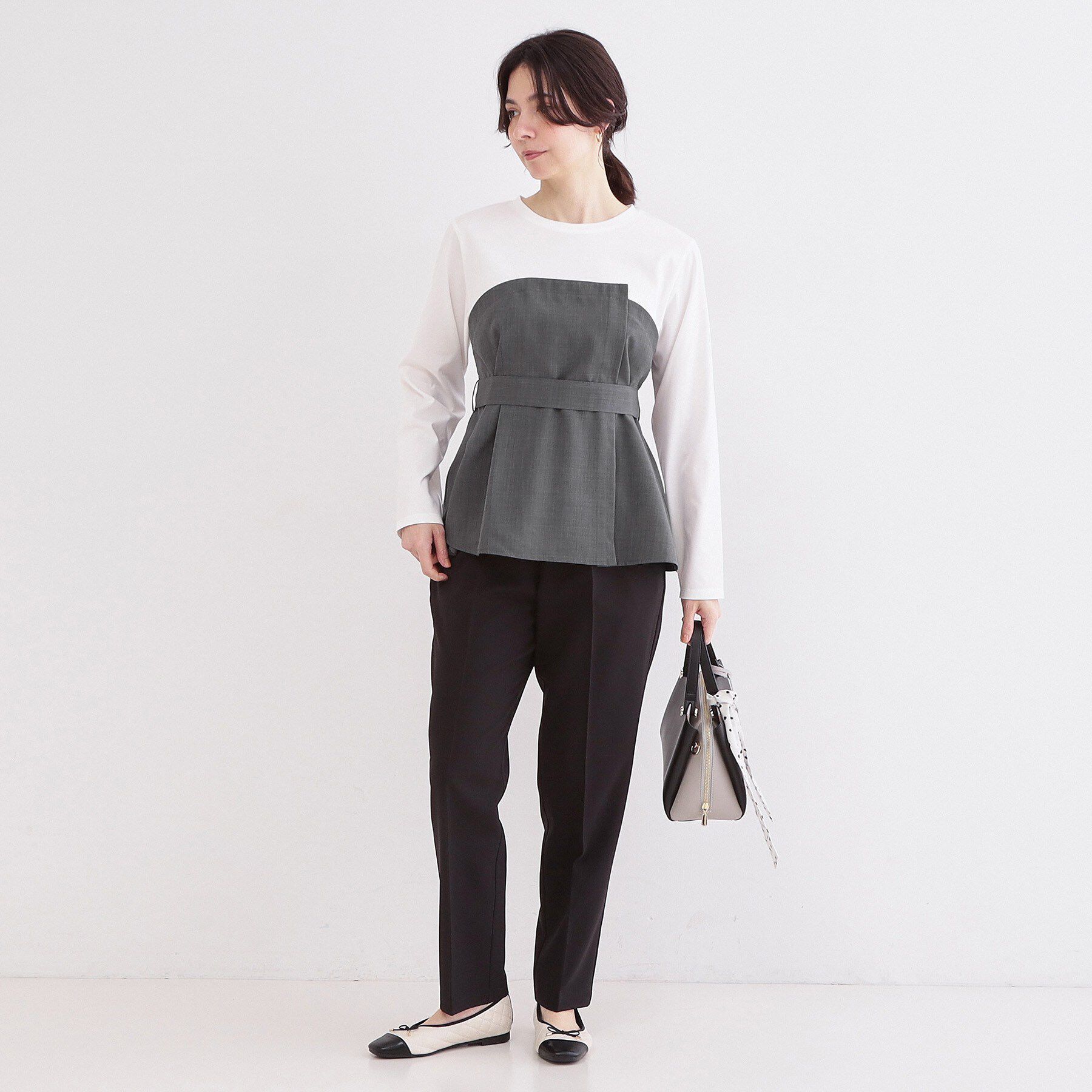 OPAQUE.CLIP「ビスチェドッキングカットソー【洗濯機OK】」|Tシャツ・カットソー|