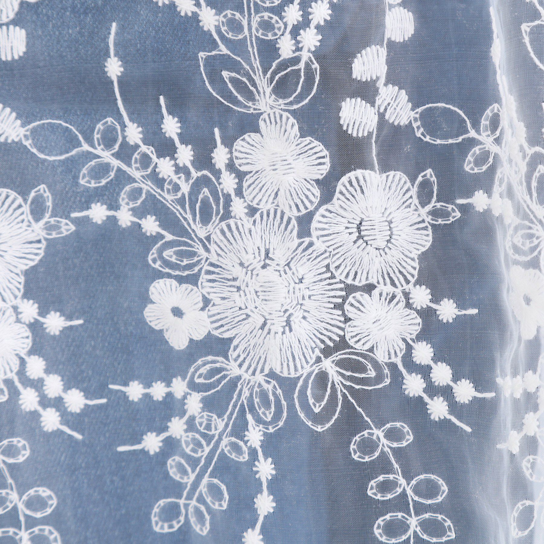 OPAQUE.CLIP「シアーレース刺繍レイヤードスカート【洗濯機OK】」|スカート|