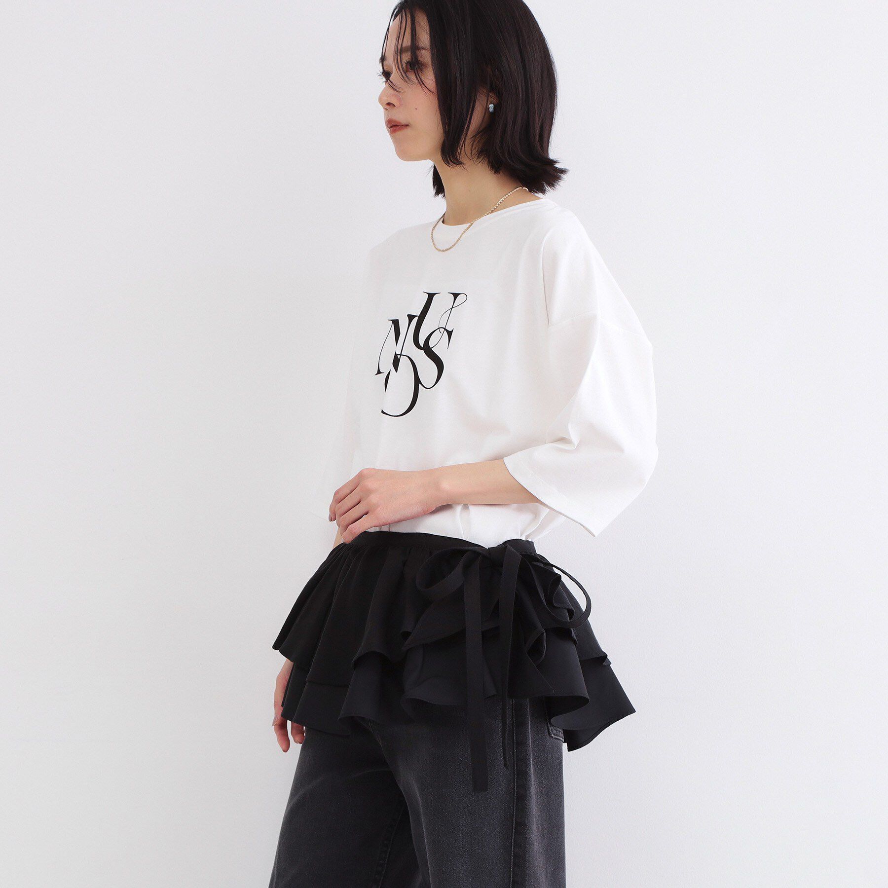 OPAQUE.CLIP「ラッフルフリルケープ【洗濯機OK】」|シャツ・ブラウス|