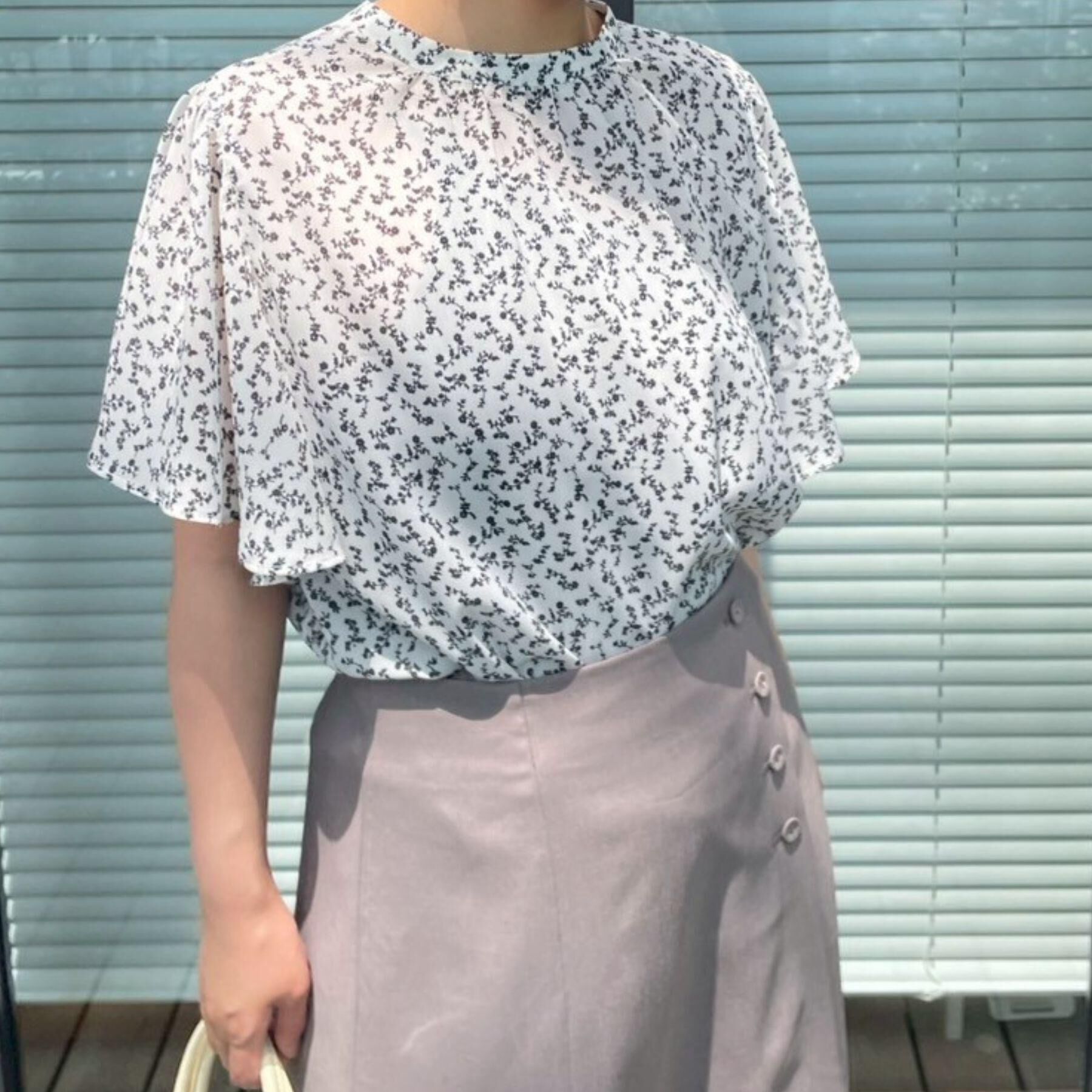 Couture broach「【キレイめ・通勤】前後2WAY楊柳フレアー袖ブラウス」|シャツ・ブラウス|