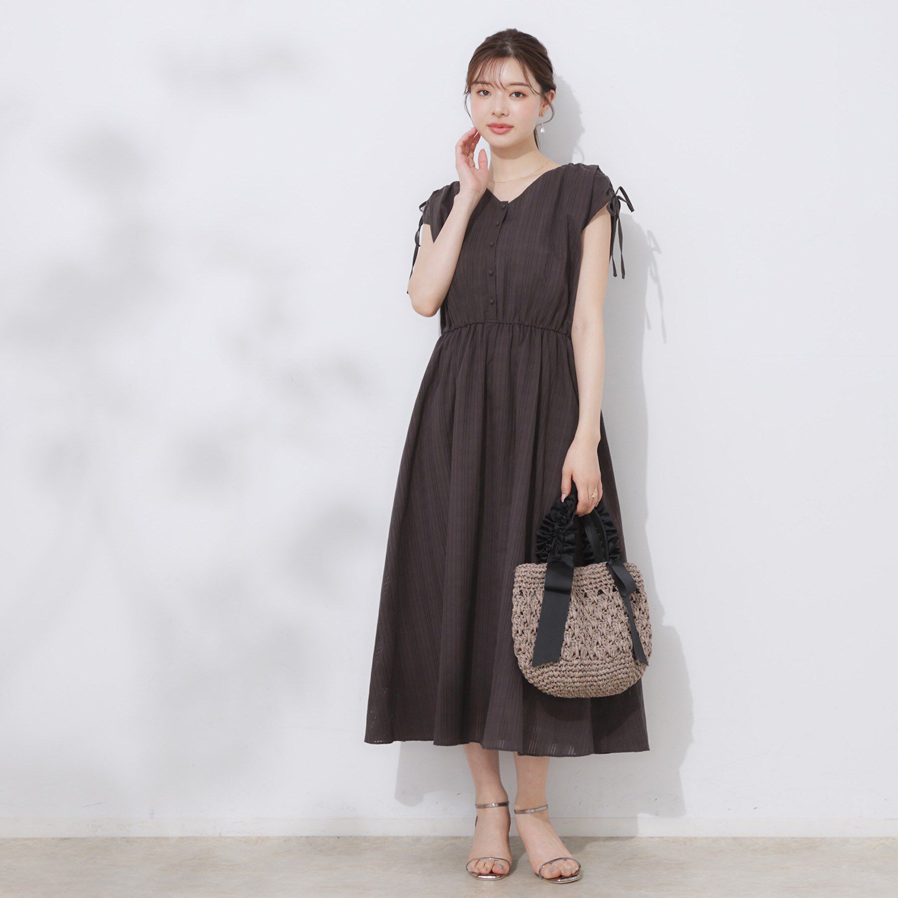 Couture broach「【大人可愛い】カラミチェック サマードレス」|ワンピース|