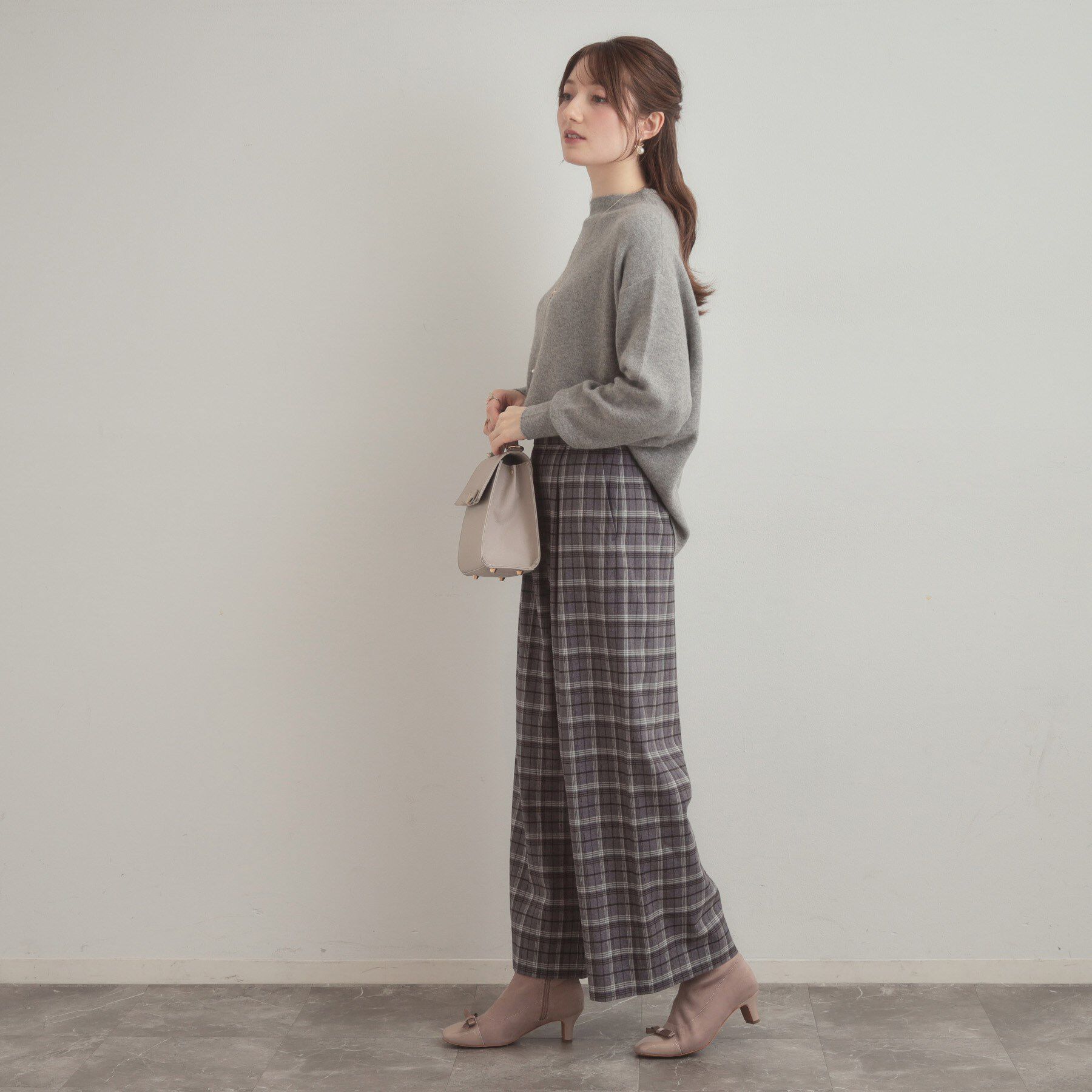 Couture broach「【ゆるふわ・通勤】リッシュアンゴラ バックパール調ニット」|ニット・セーター|