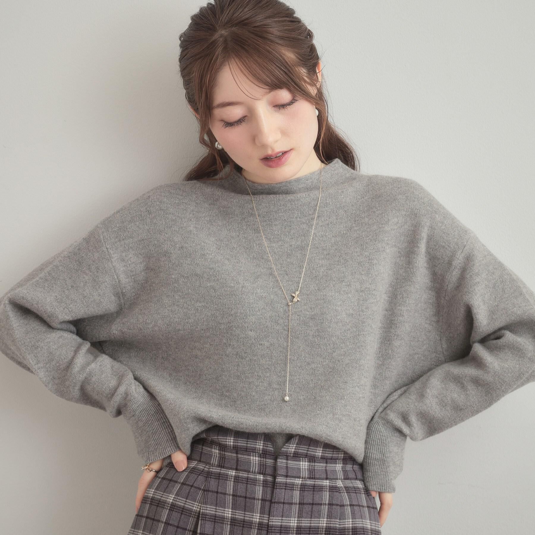 Couture broach「【ゆるふわ・通勤】リッシュアンゴラ バックパール調ニット」|ニット・セーター|