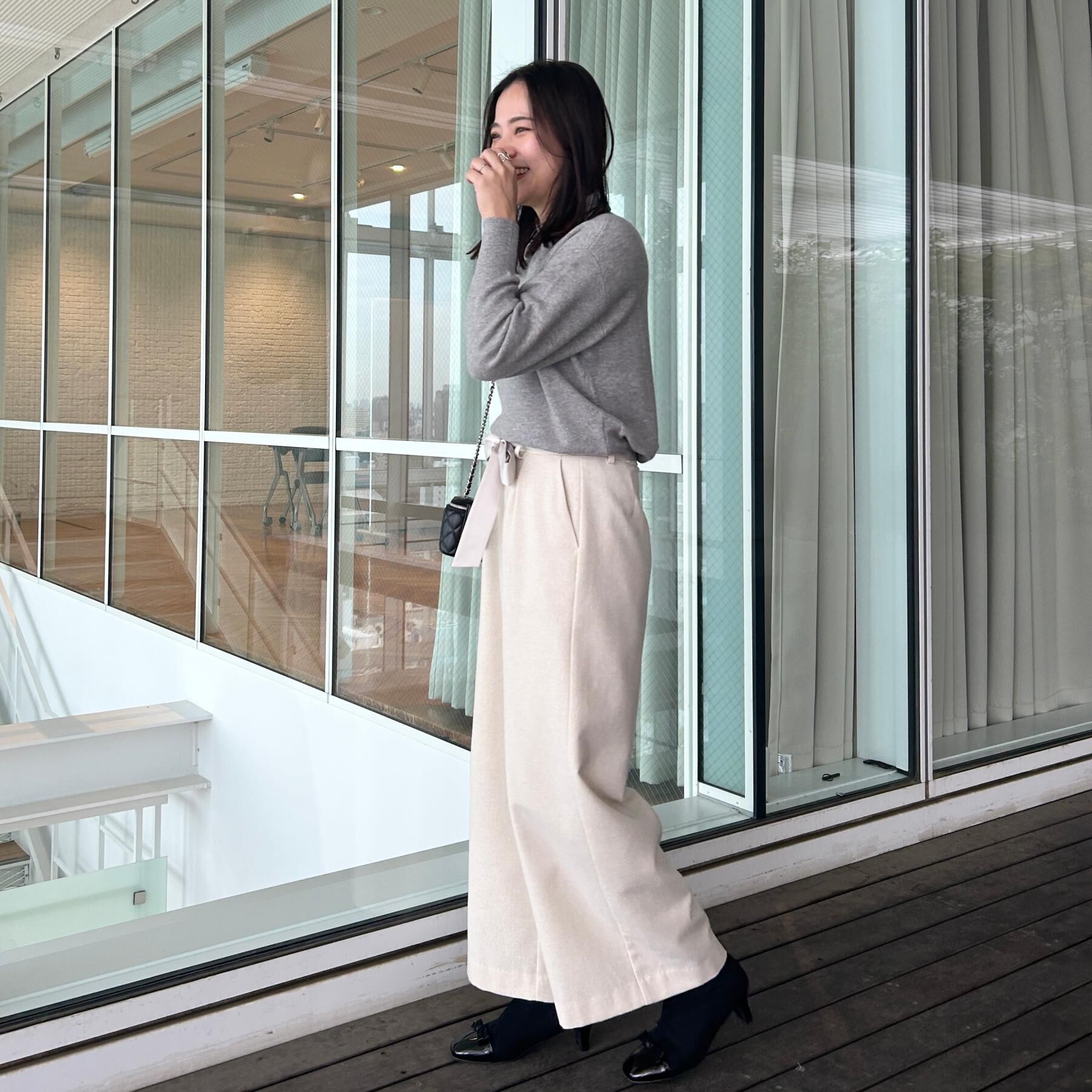 Couture broach「【ゆるふわ・通勤】リッシュアンゴラ バックパール調ニット」|ニット・セーター|