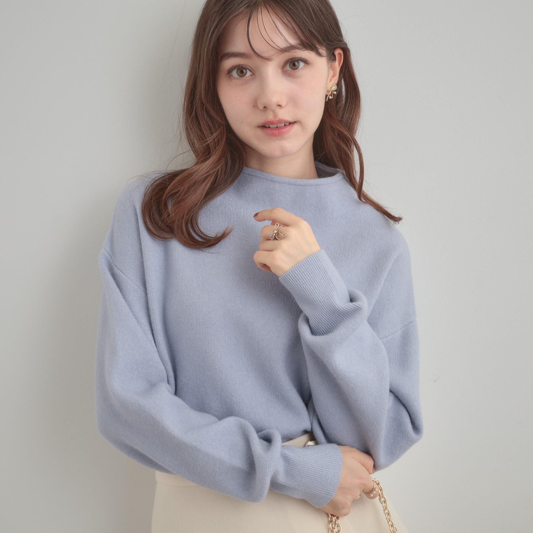 Couture broach「【ゆるふわ・通勤】リッシュアンゴラ バックパール調ニット」|ニット・セーター|