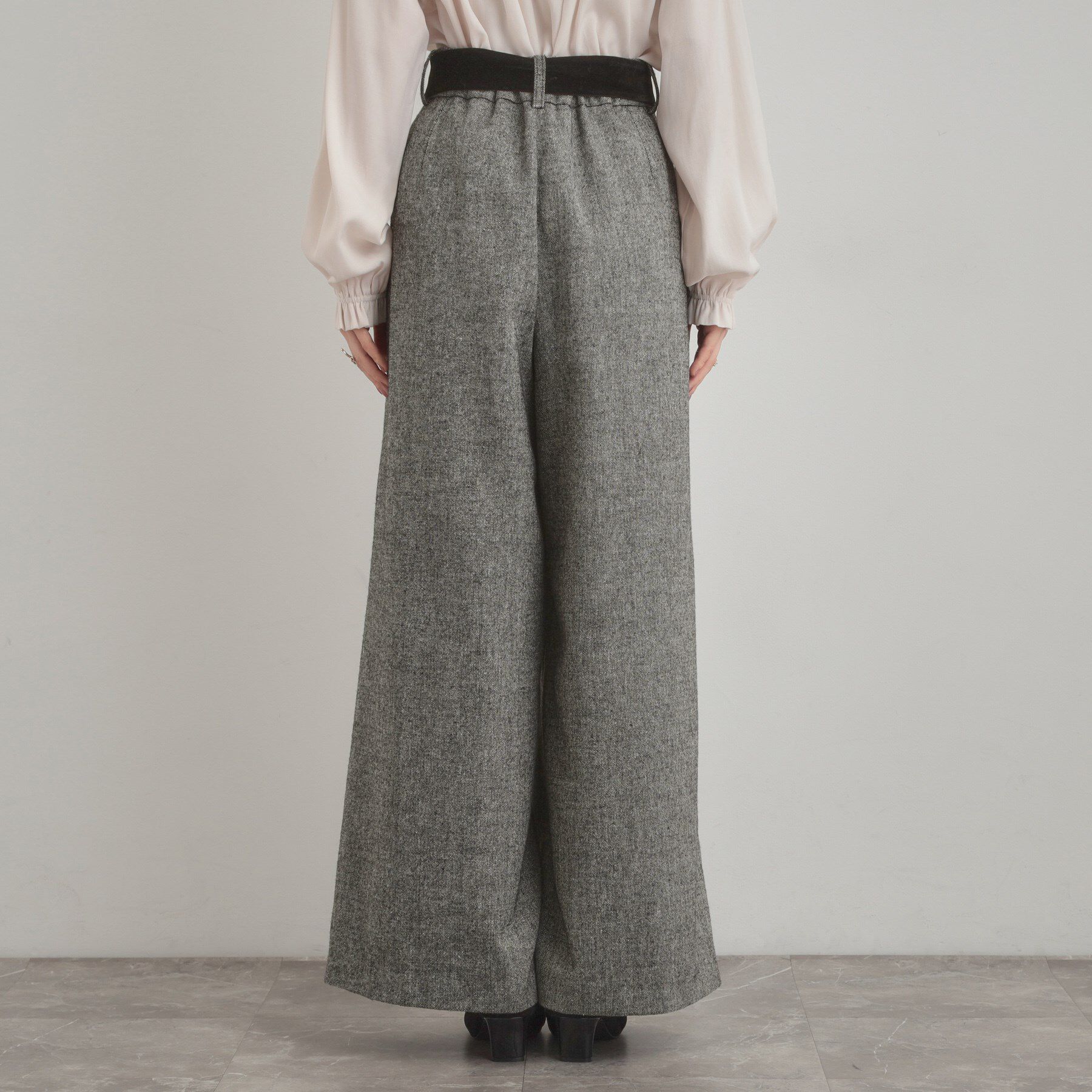 Couture broach「【上品華やか・通勤】ラメツイード ワイドパンツ」|その他|