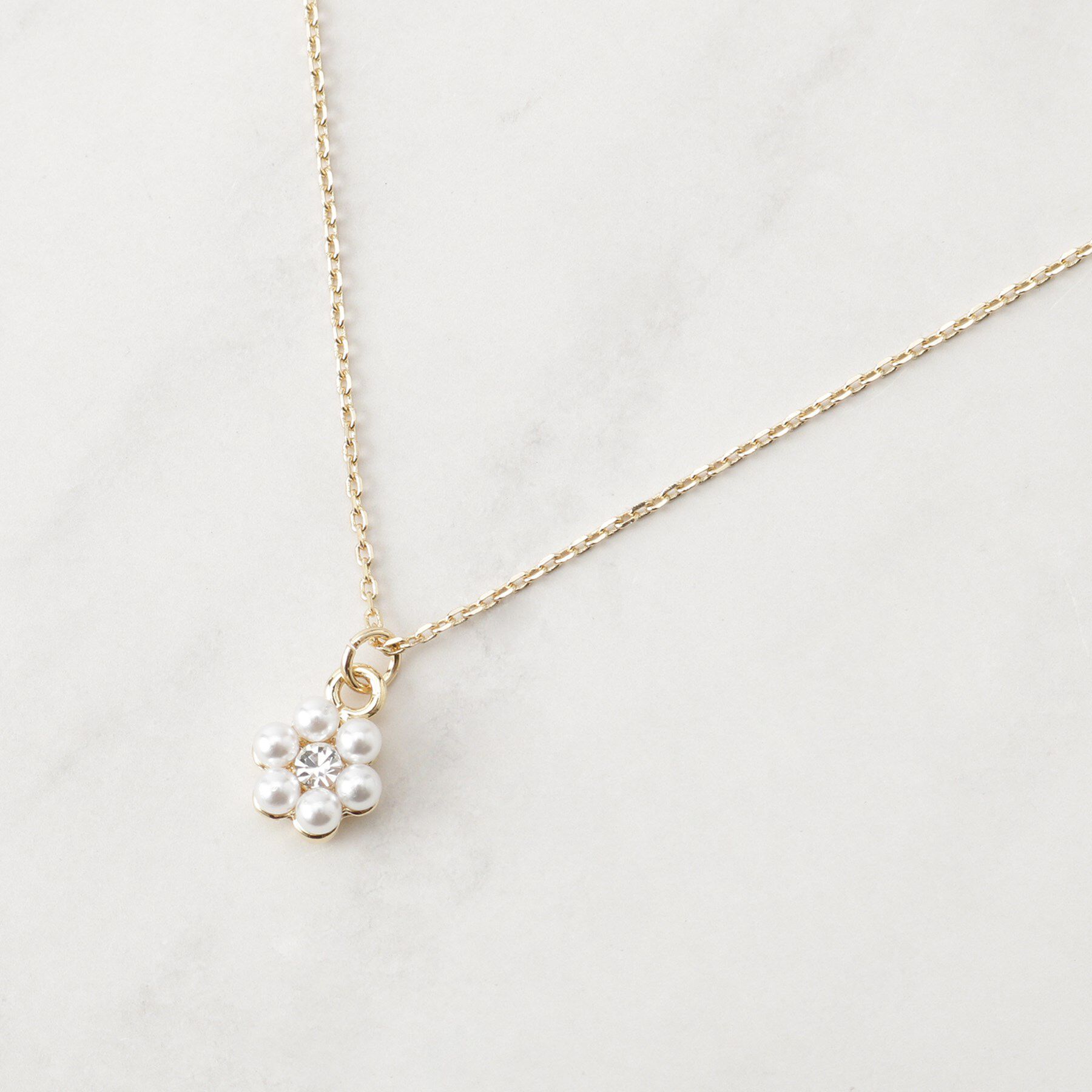 Couture broach「フラワーモチーフプチネックレス」|ネックレス|