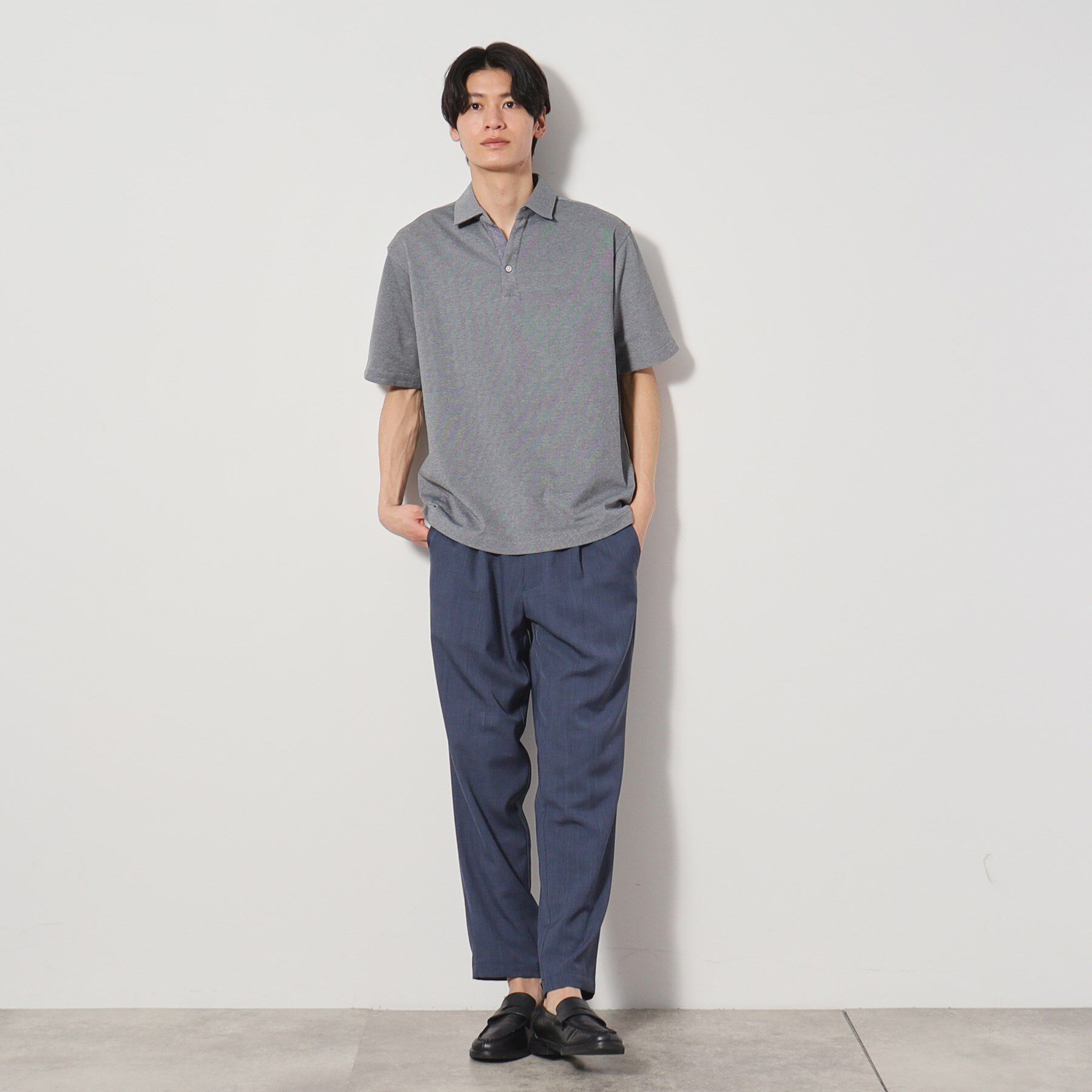 THE SHOP TK「シャンブレーカノコスキッパーポロシャツ」|ポロシャツ|