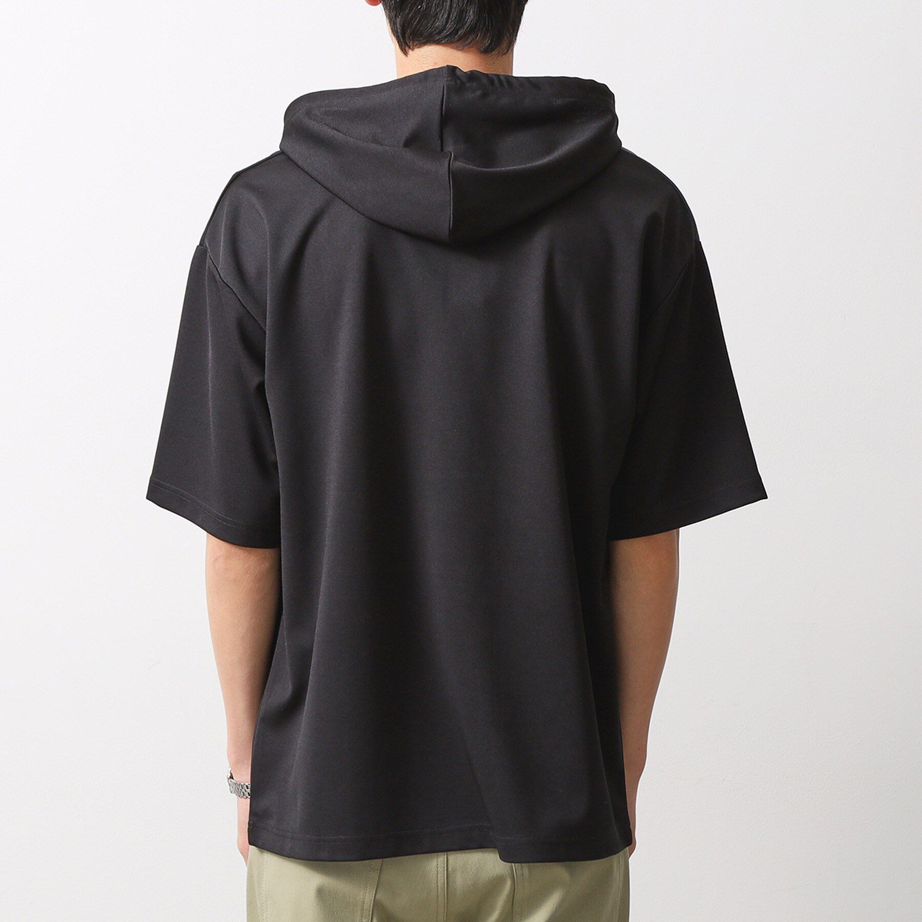 THE SHOP TK「ブロッキング半袖パーカ　洗濯機OK」|パーカー|