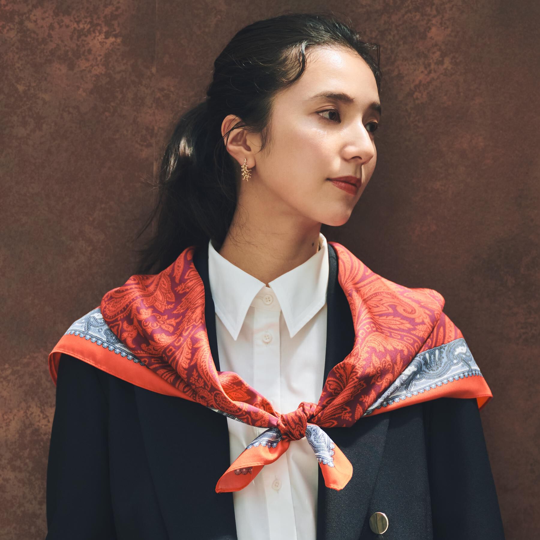 THE SHOP TK「ペイズリー大判ストール」|ストール|