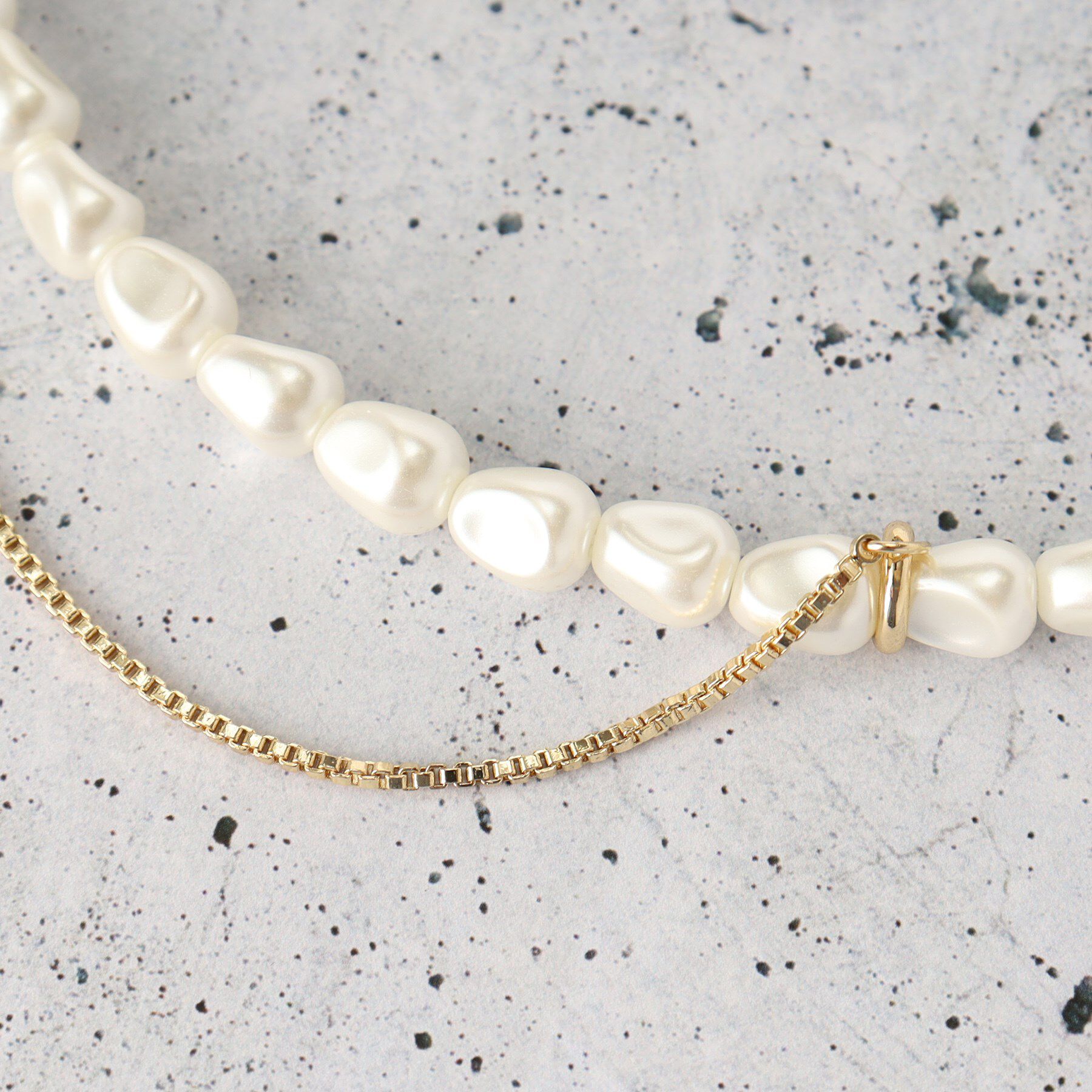 THE SHOP TK「2連パール調ネックレス」|ネックレス|