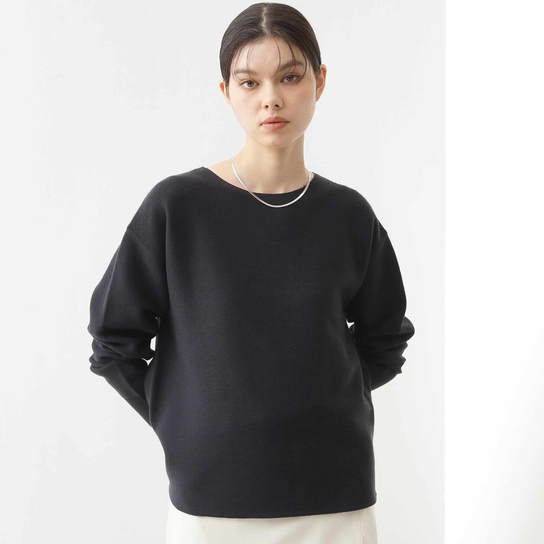 THE SHOP TK「【S-XLサイズ/選べる7色】どこから見ても美しい ガーターニット/毛玉になりにくい/洗濯機OK」|ニット・セーター|