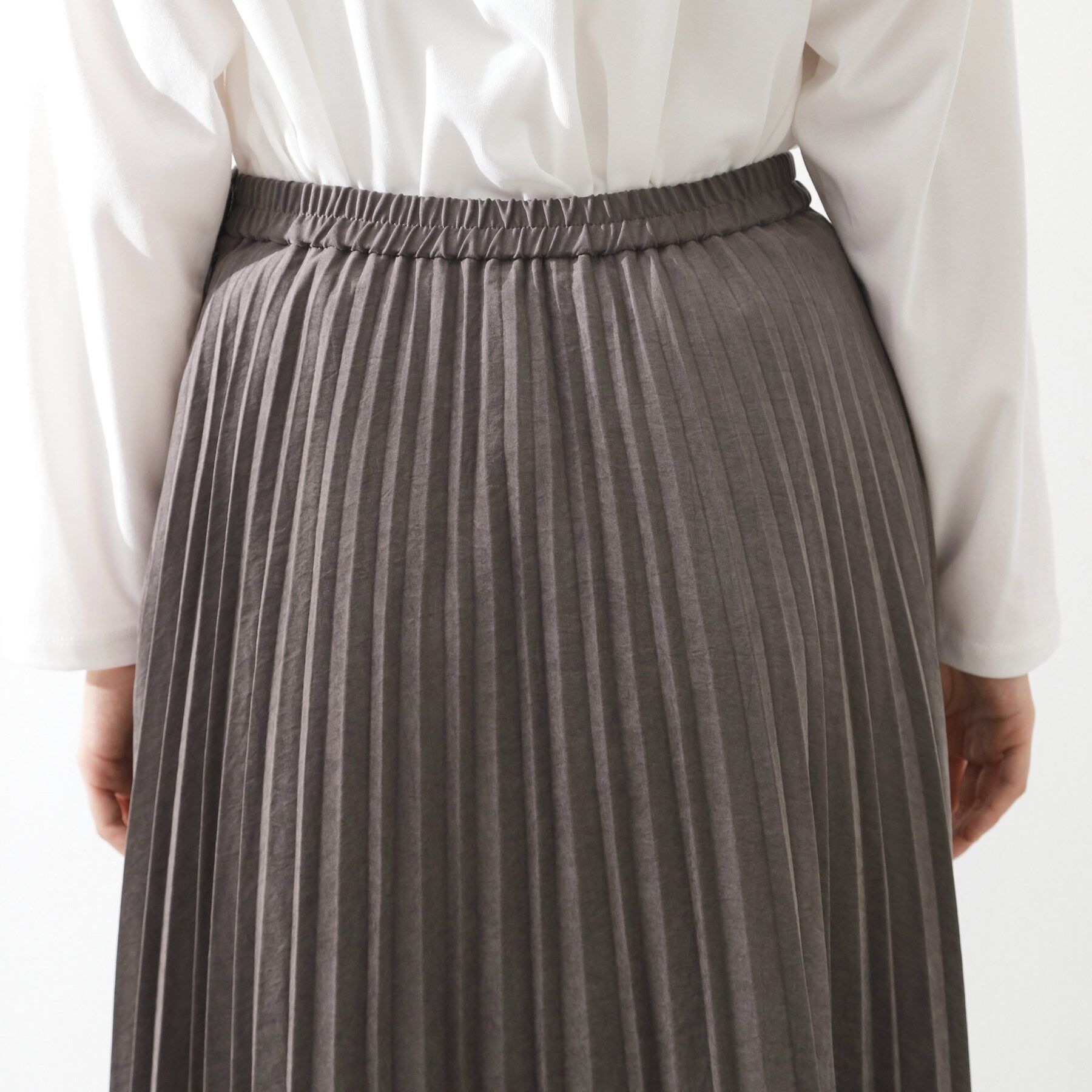 THE SHOP TK「スエードプリーツスカート【洗える】」|スカート|