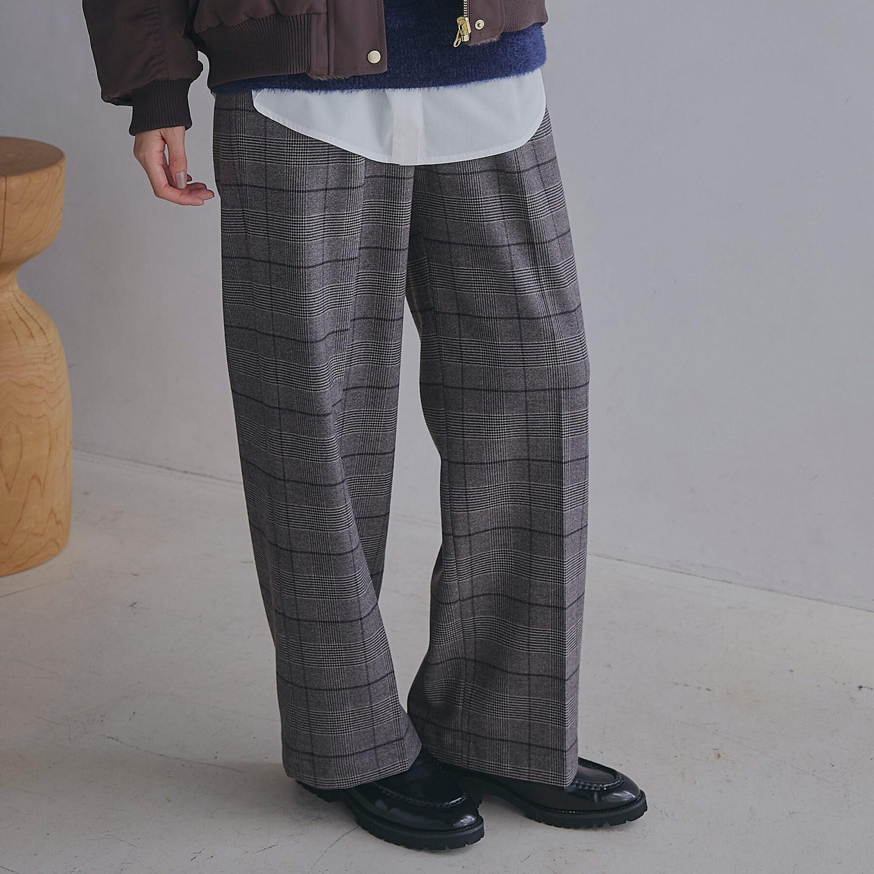 THE SHOP TK「【着丈選べる/XS～XLサイズ】あったか裏起毛ワイドパンツ」|その他|