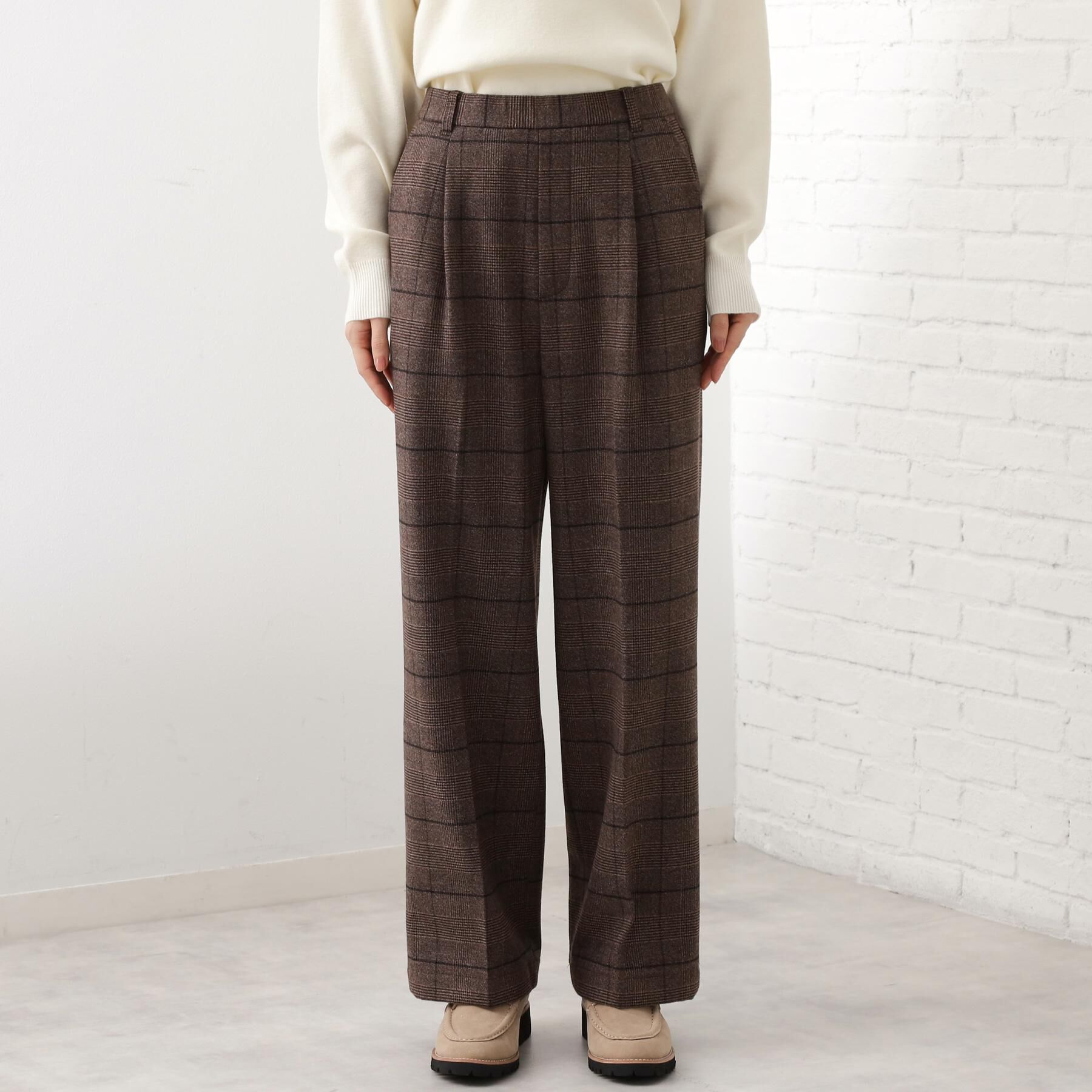 THE SHOP TK「【着丈選べる/XS～XLサイズ】あったか裏起毛ワイドパンツ」|その他|