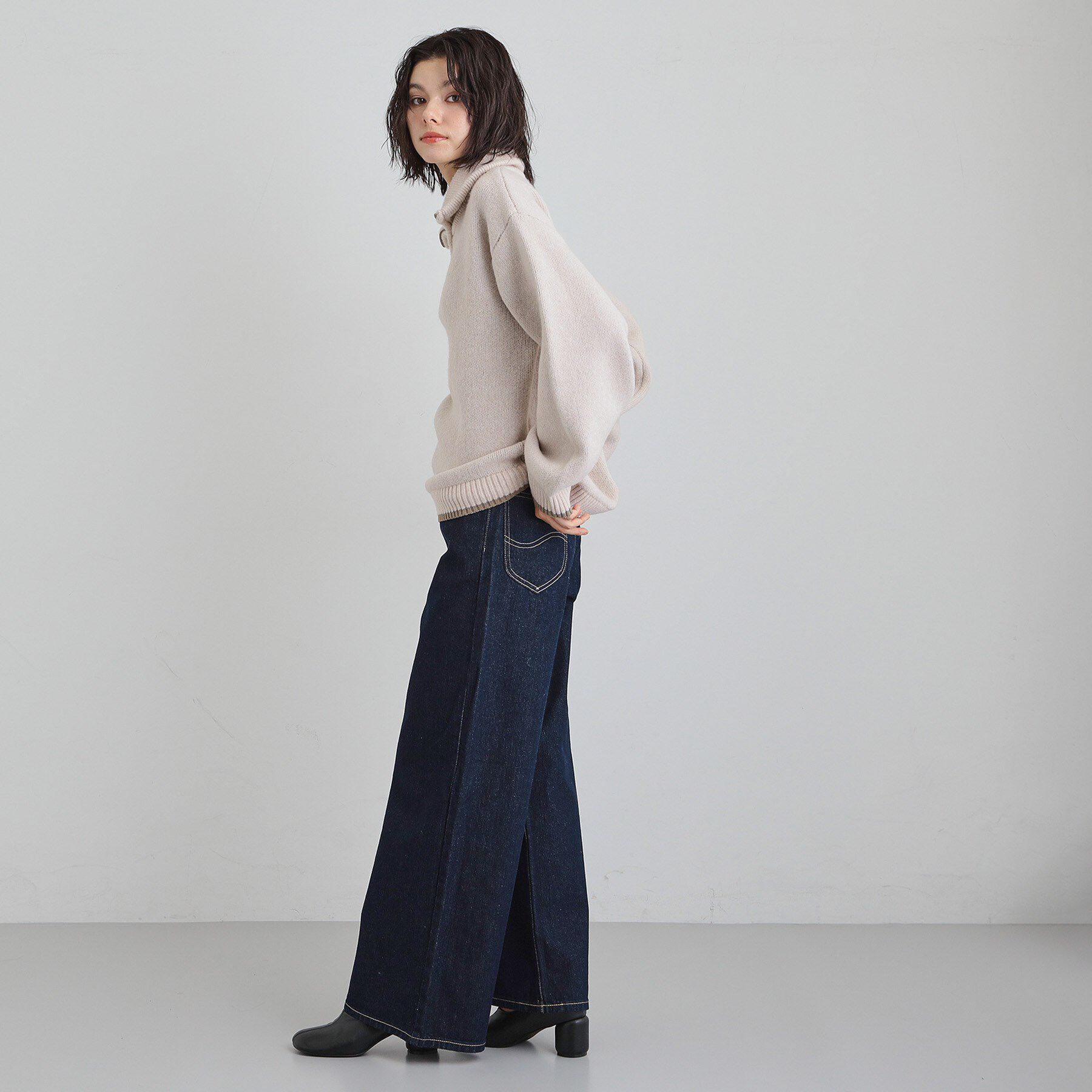 THE SHOP TK「【Lee】デニムワイドパンツ」|デニム|