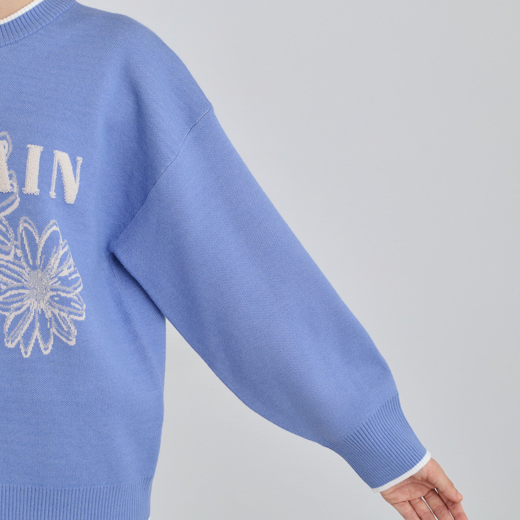 THE SHOP TK「花柄ラメジャカードニット」|ニット・セーター|