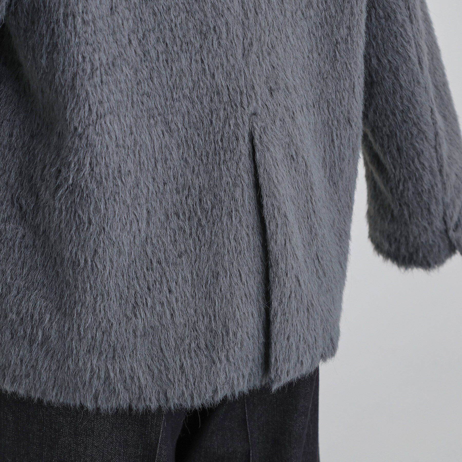 THE SHOP TK「纏うだけで大人上品 シャギーチェスターハーフコート」|チェスターコート|