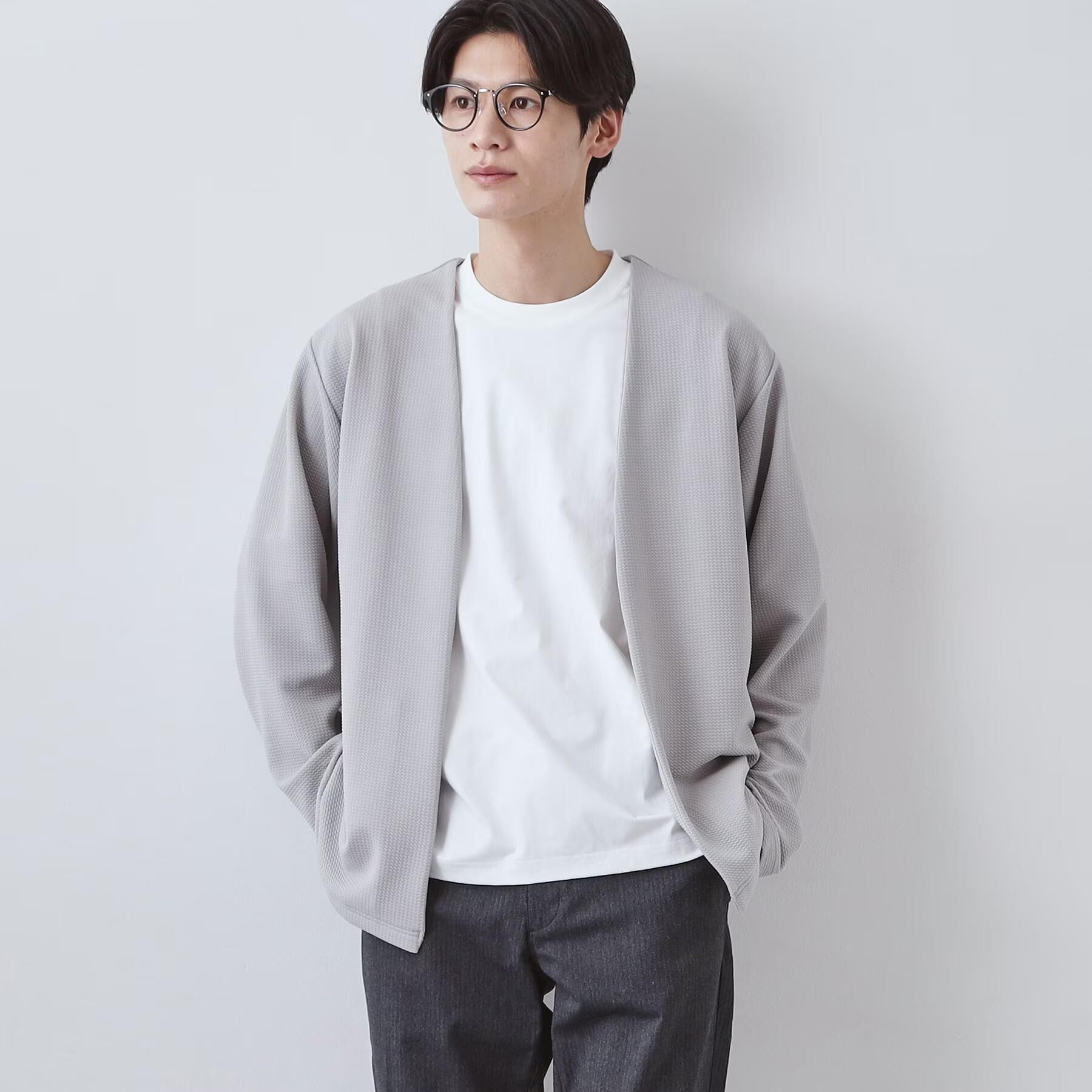 THE SHOP TK「カーディガン＋半袖Tシャツ セットアイテム 洗濯機OK」|カーディガン|