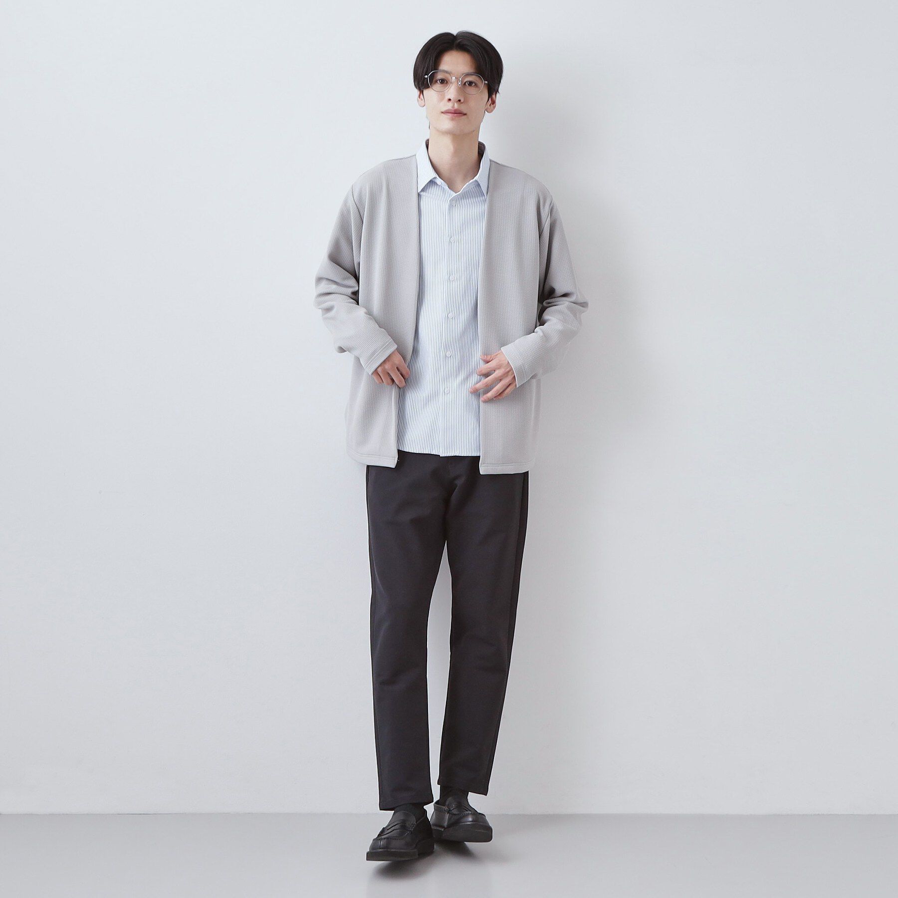 THE SHOP TK「カーディガン＋半袖Tシャツ セットアイテム 洗濯機OK」|カーディガン|