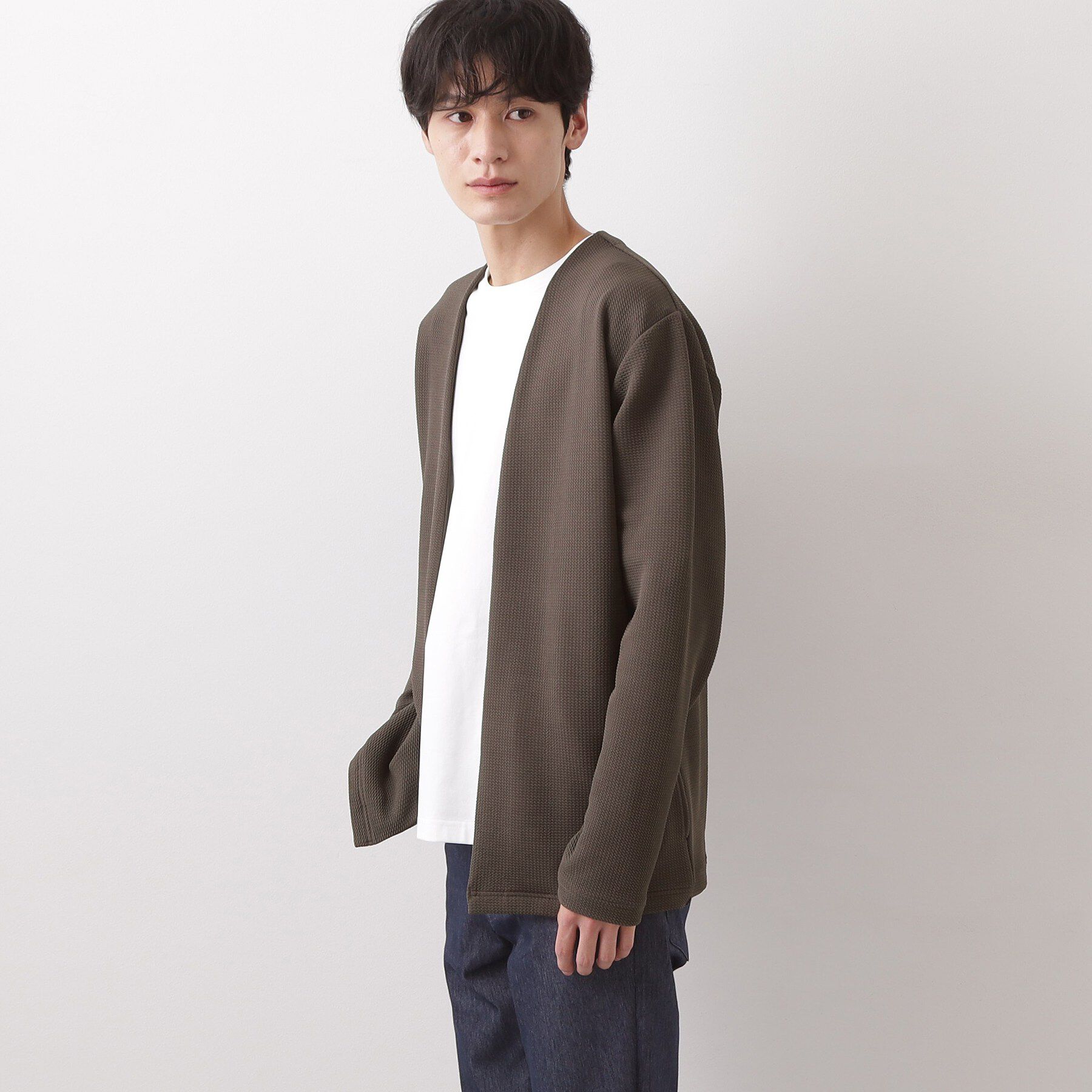 THE SHOP TK「カーディガン＋半袖Tシャツ セットアイテム 洗濯機OK」|カーディガン|