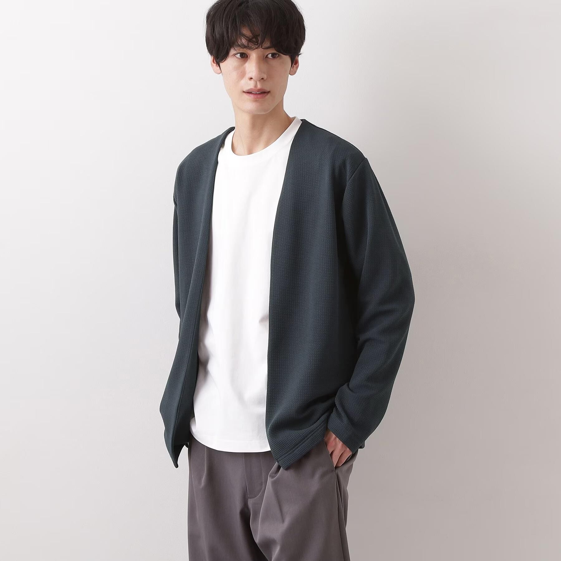 THE SHOP TK「カーディガン＋半袖Tシャツ セットアイテム 洗濯機OK」|カーディガン|