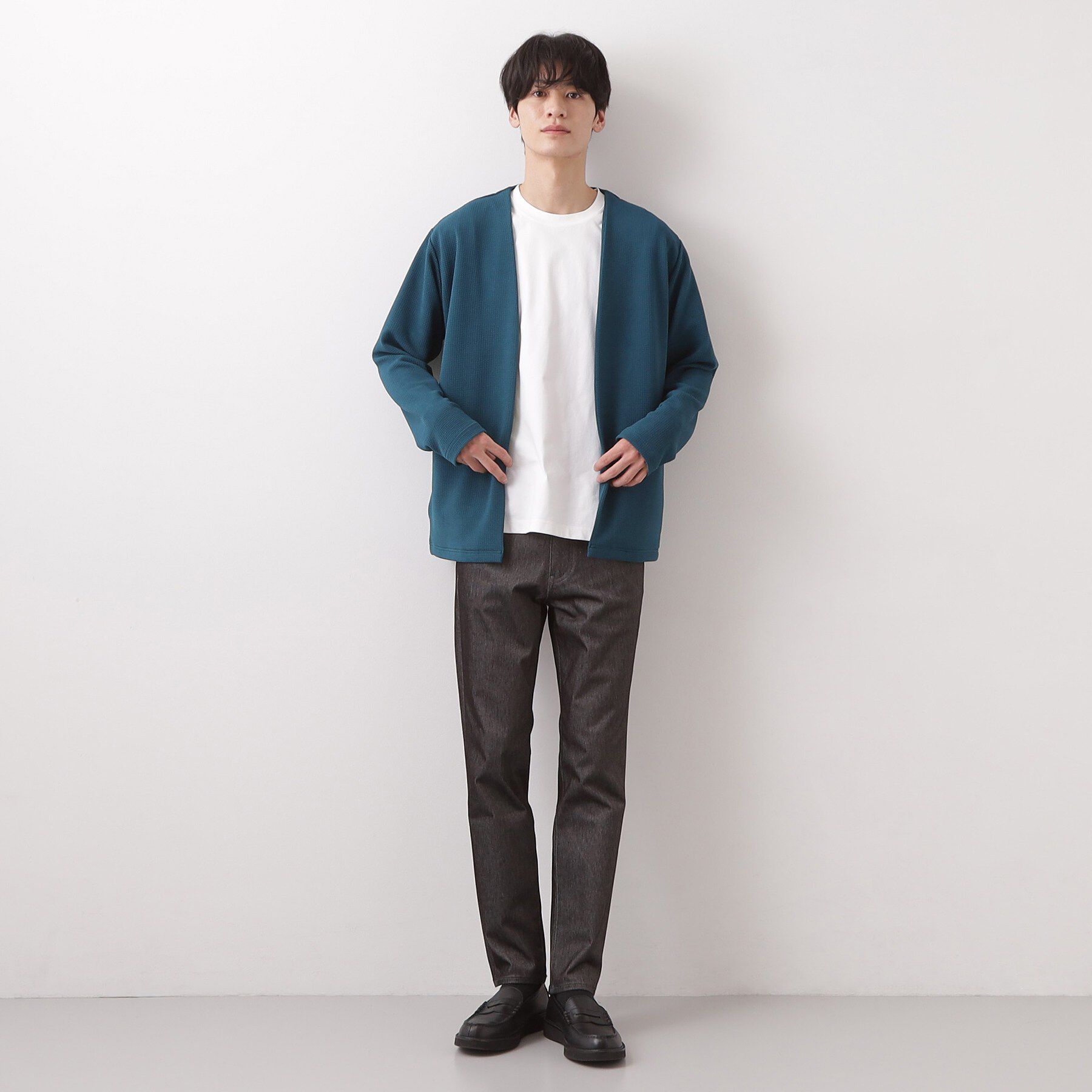 THE SHOP TK「カーディガン＋半袖Tシャツ セットアイテム 洗濯機OK」|カーディガン|