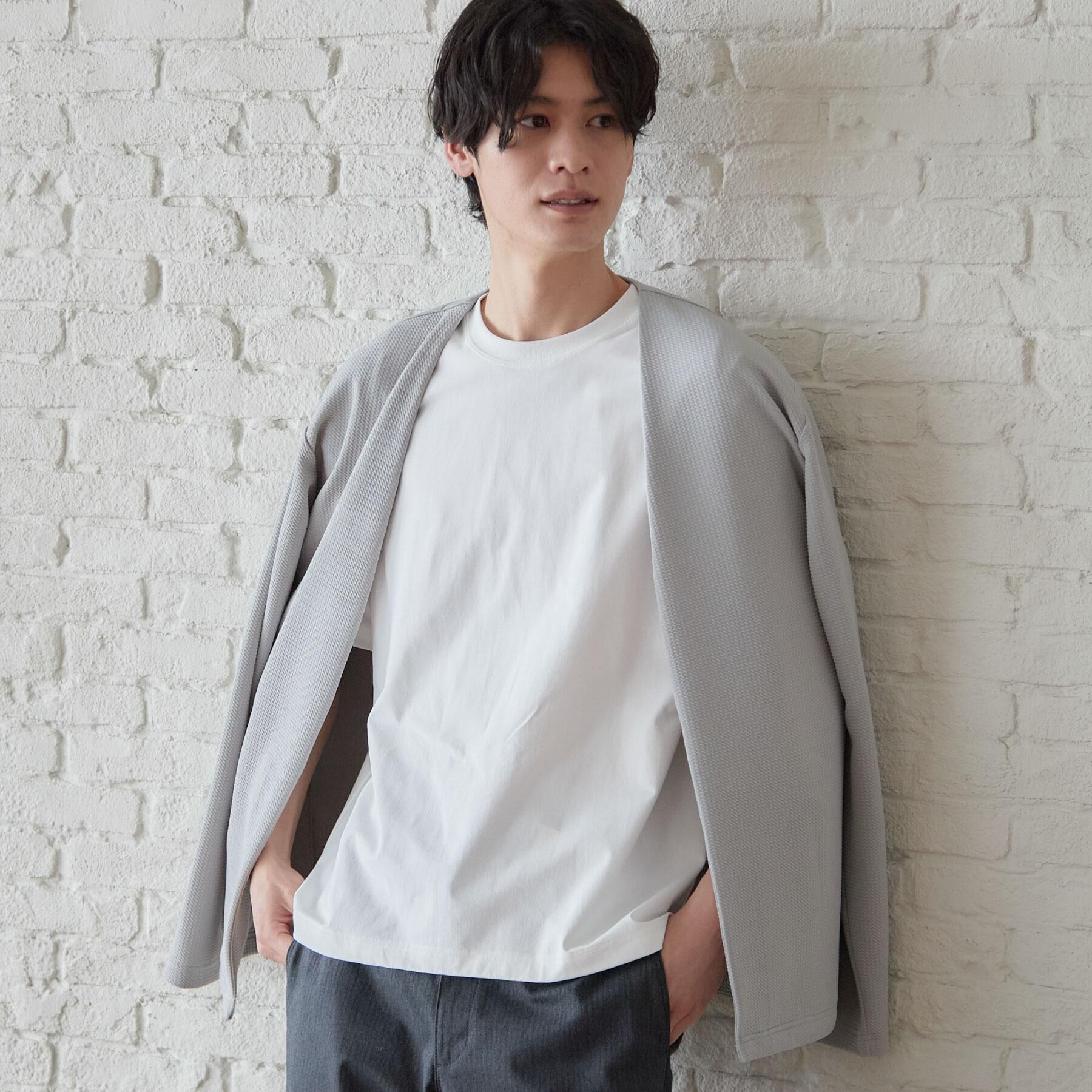 THE SHOP TK「カーディガン＋半袖Tシャツ セットアイテム 洗濯機OK」|カーディガン|