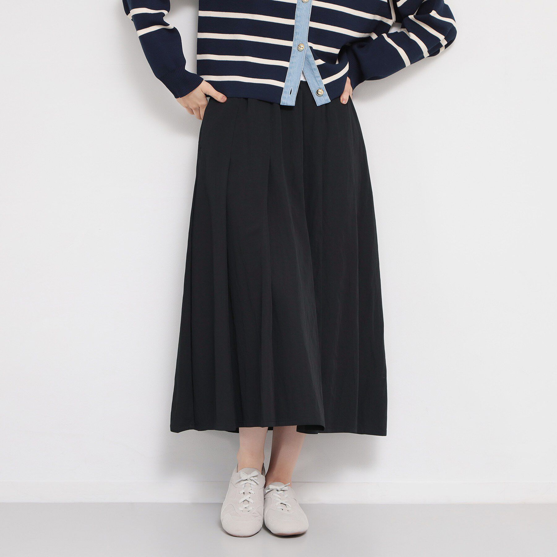 THE SHOP TK「ストライプアソートスカート」|スカート|ネイビー(094)
