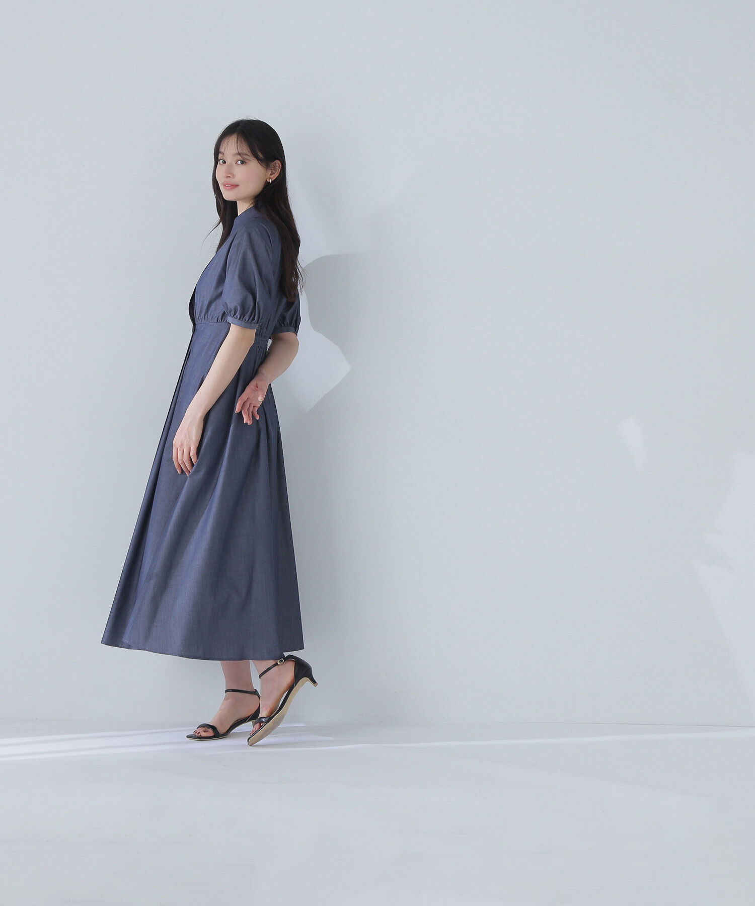  「スキッパーフォルムシャツワンピース」|ワンピース|