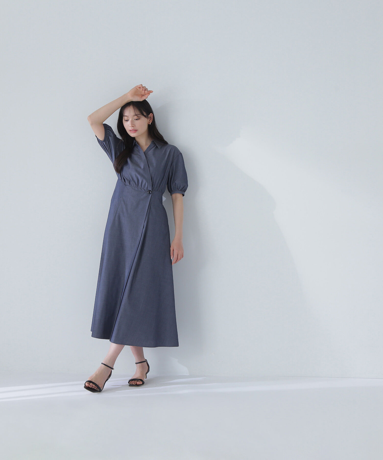  「スキッパーフォルムシャツワンピース」|ワンピース|