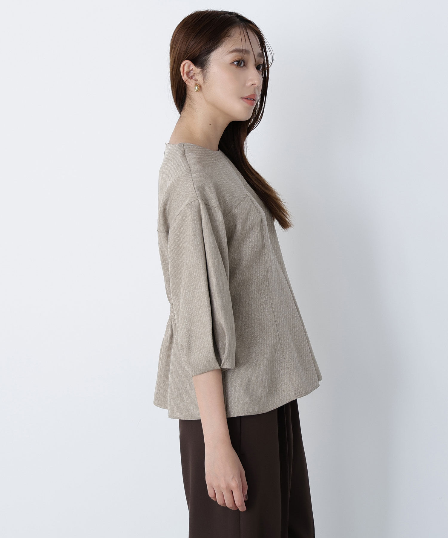  「ペプラムフォルムブラウス」|シャツ・ブラウス|