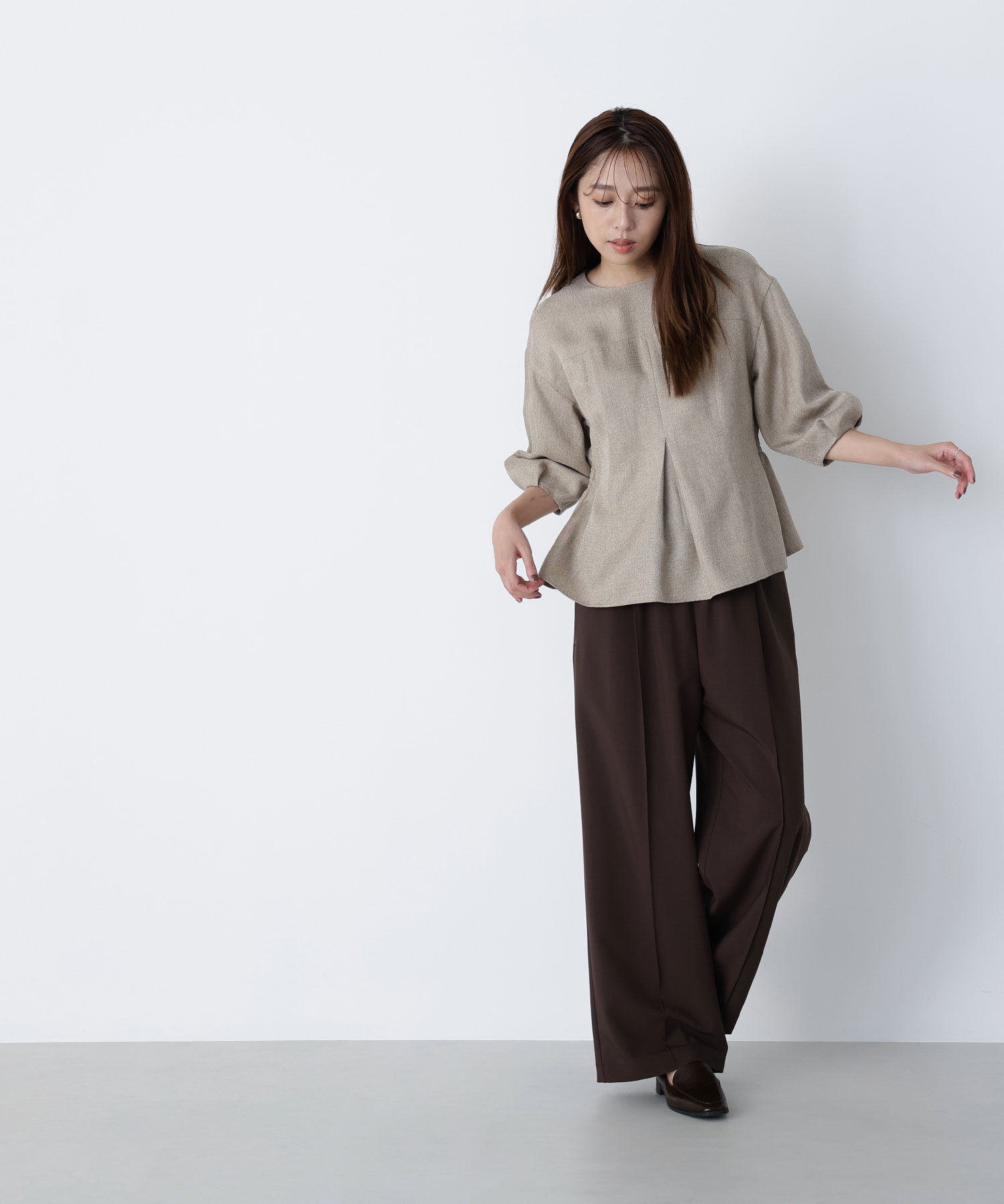  「ペプラムフォルムブラウス」|シャツ・ブラウス|