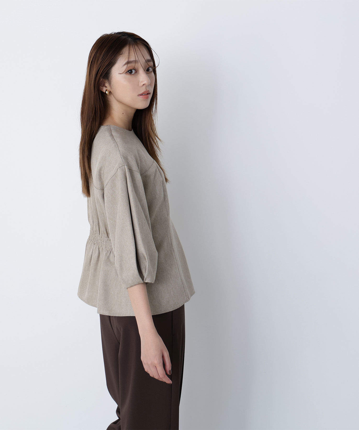  「ペプラムフォルムブラウス」|シャツ・ブラウス|