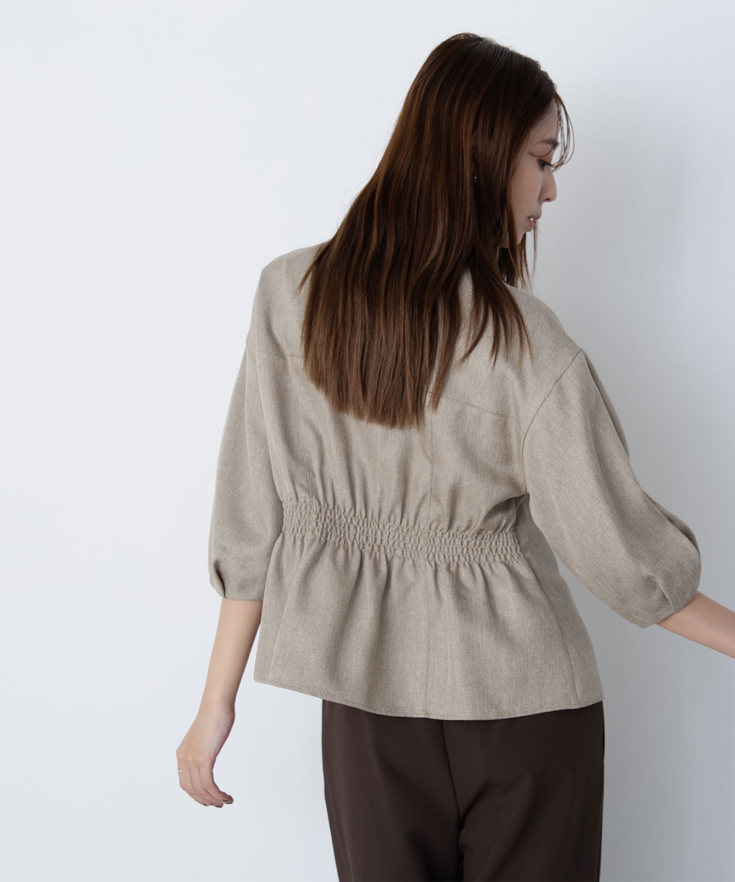  「ペプラムフォルムブラウス」|シャツ・ブラウス|