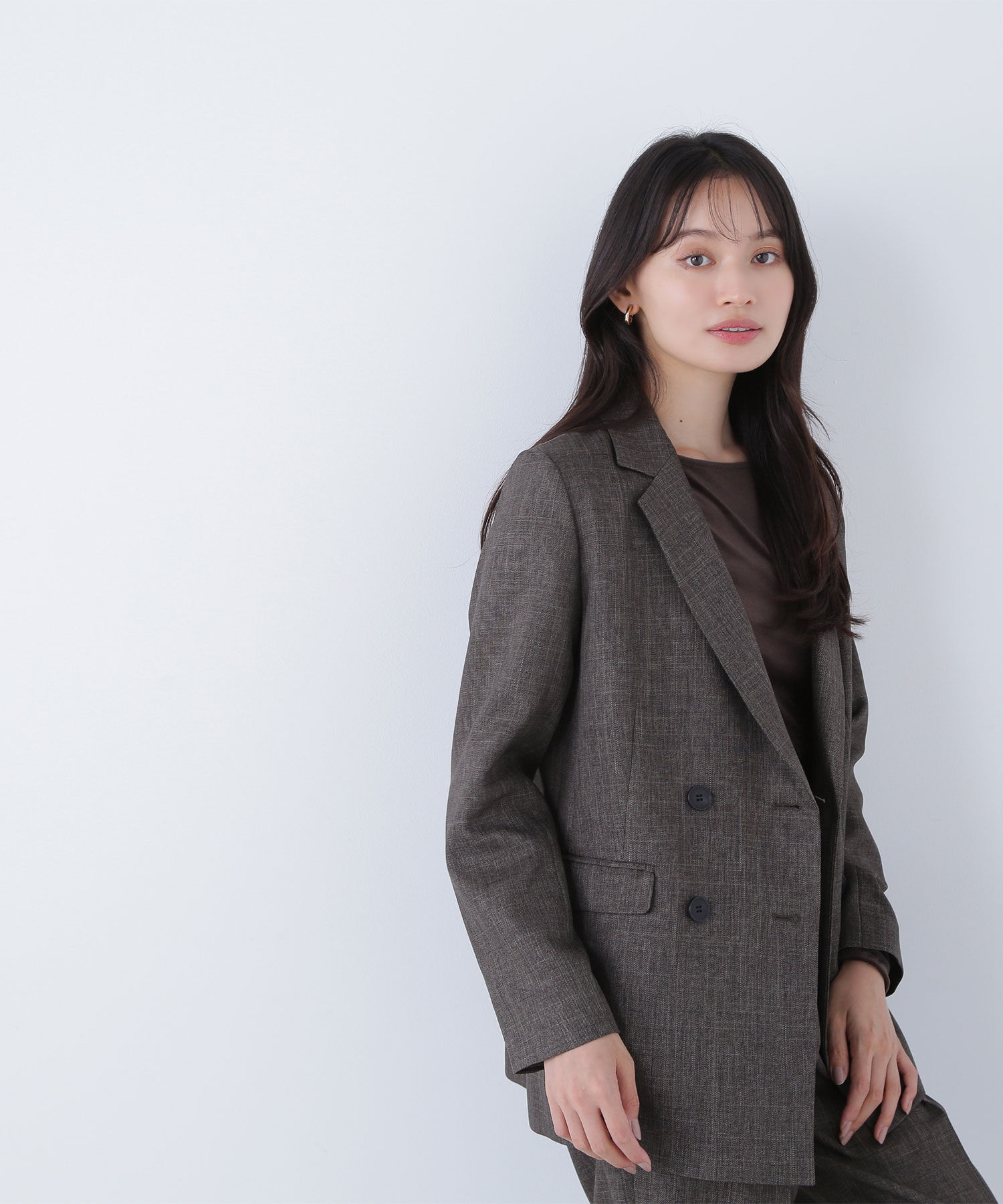  「シャークスキン SETUPダブルブレストジャケット」|その他|